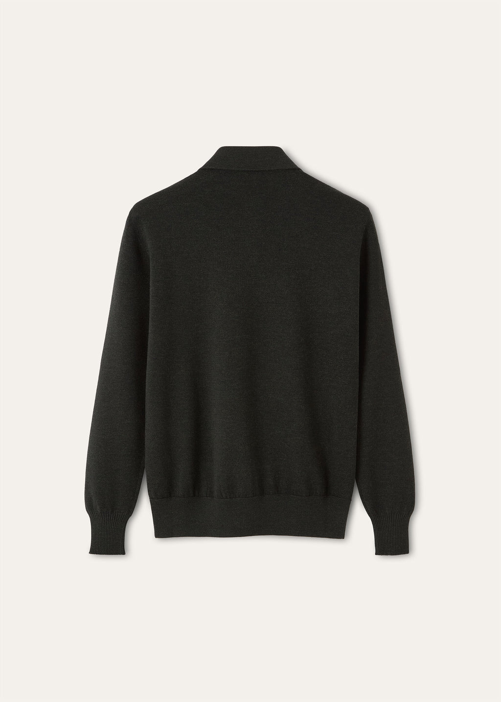 Buttonless Polo-shirt - Ancient Oak Melange