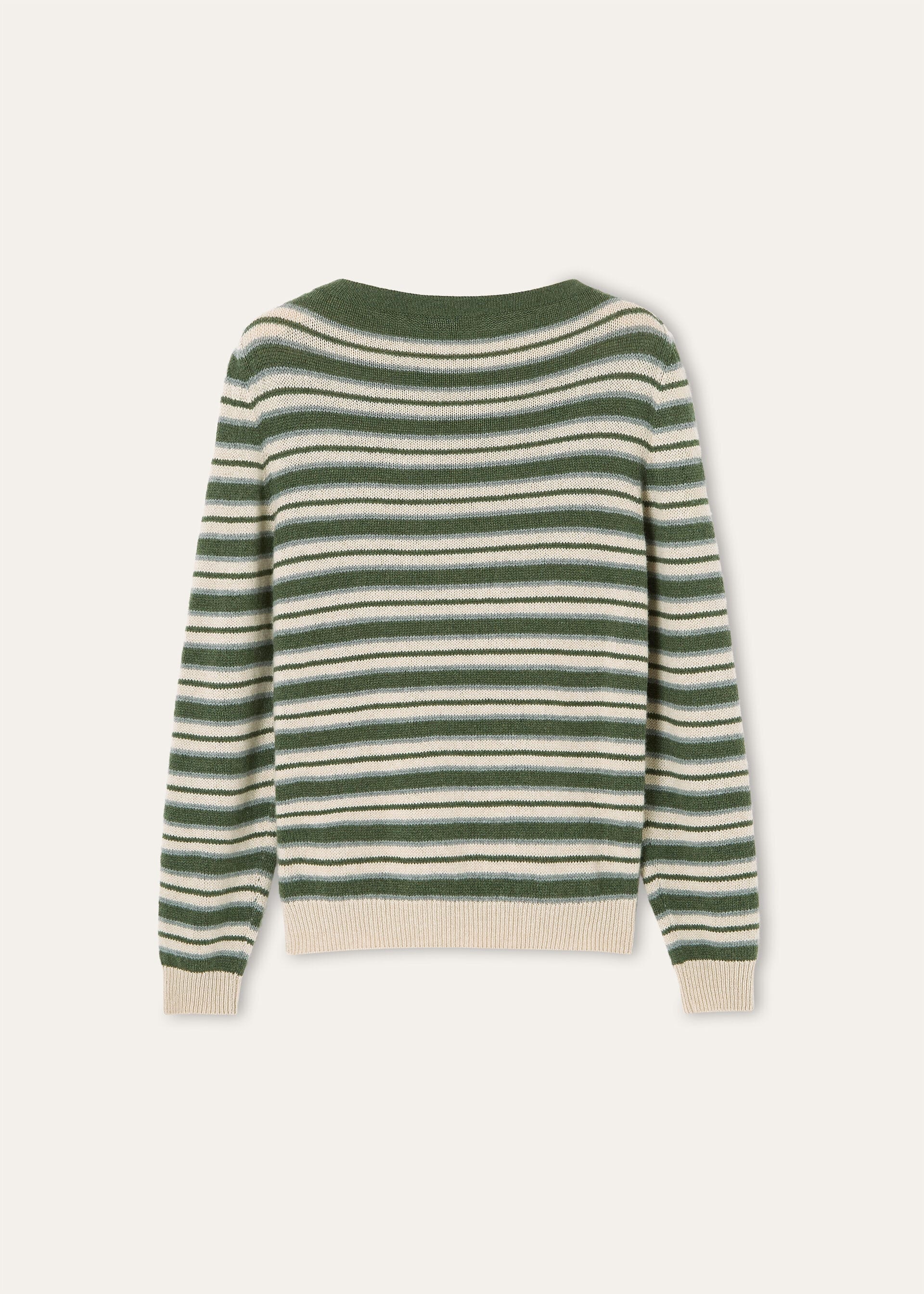 Fobello Crewneck - Green Natural Gray
