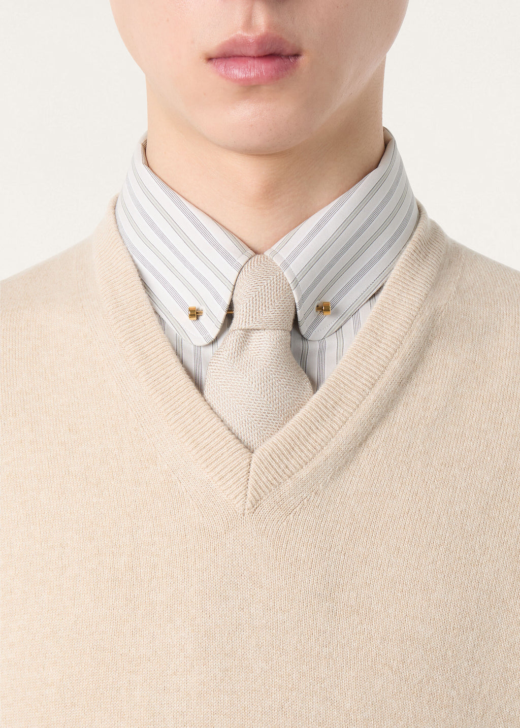 Classic V-Neck - Natural Melange