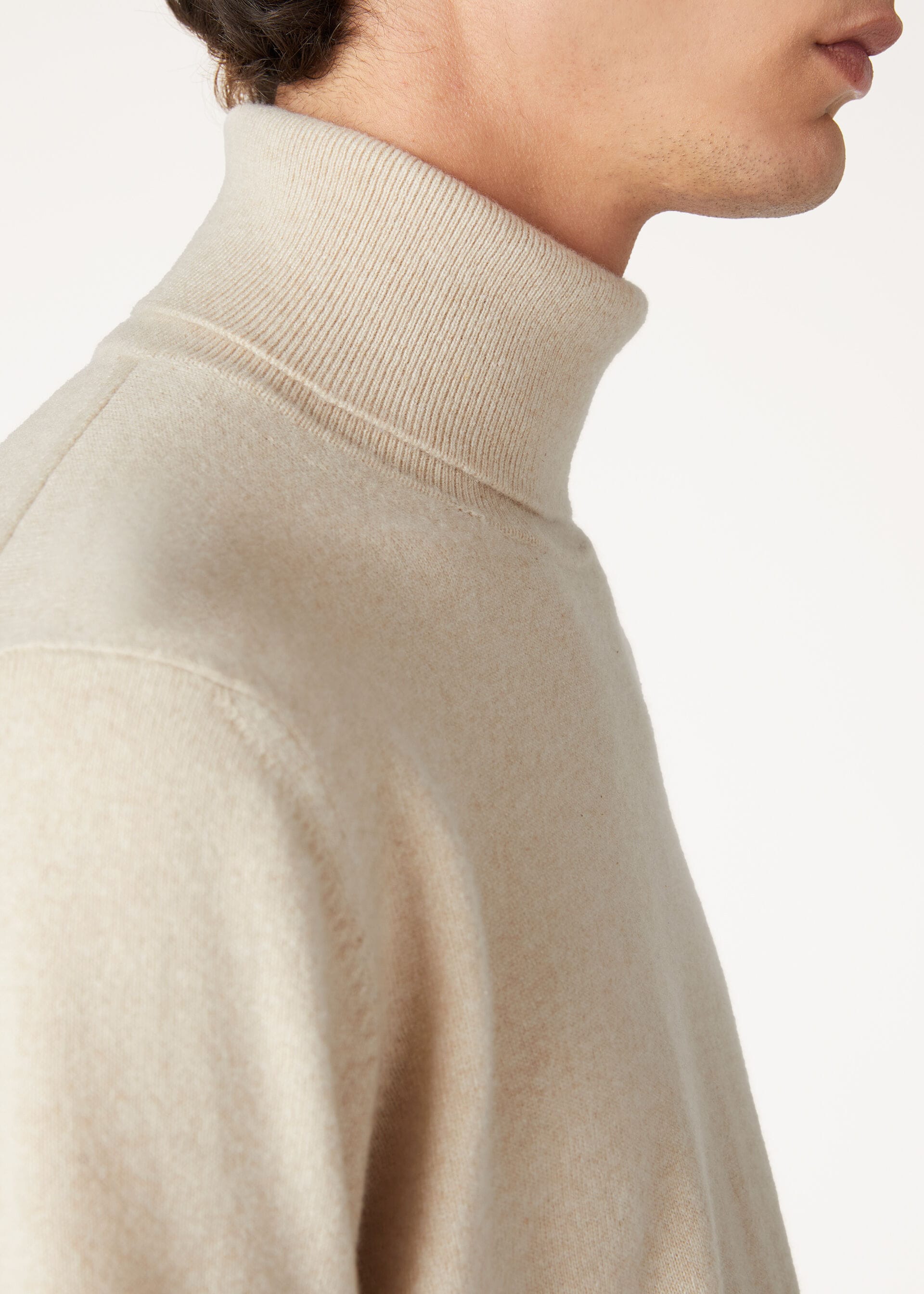 Classic Turtleneck - Natural Melange