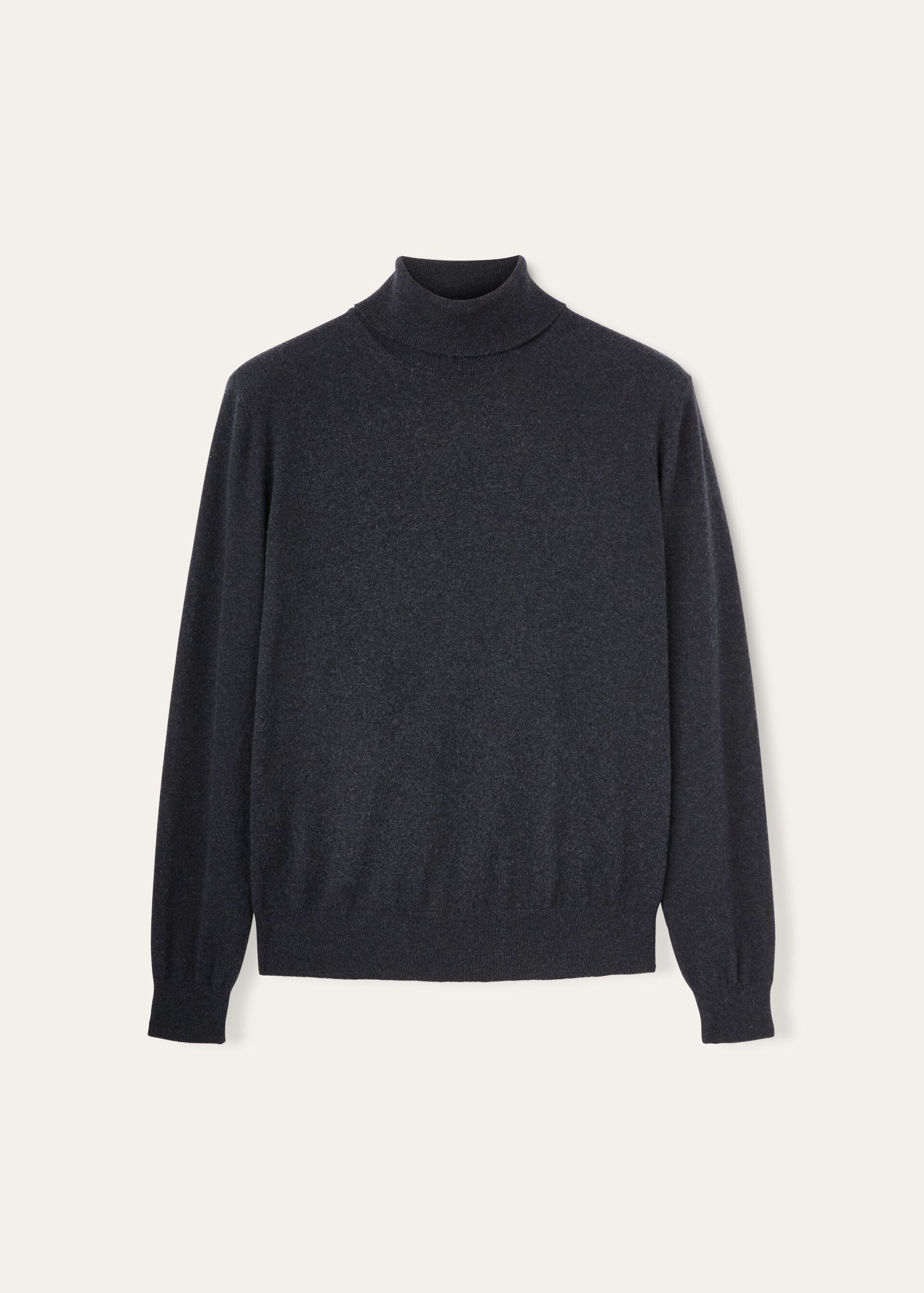 Classic Turtleneck - Black/Gray Melange