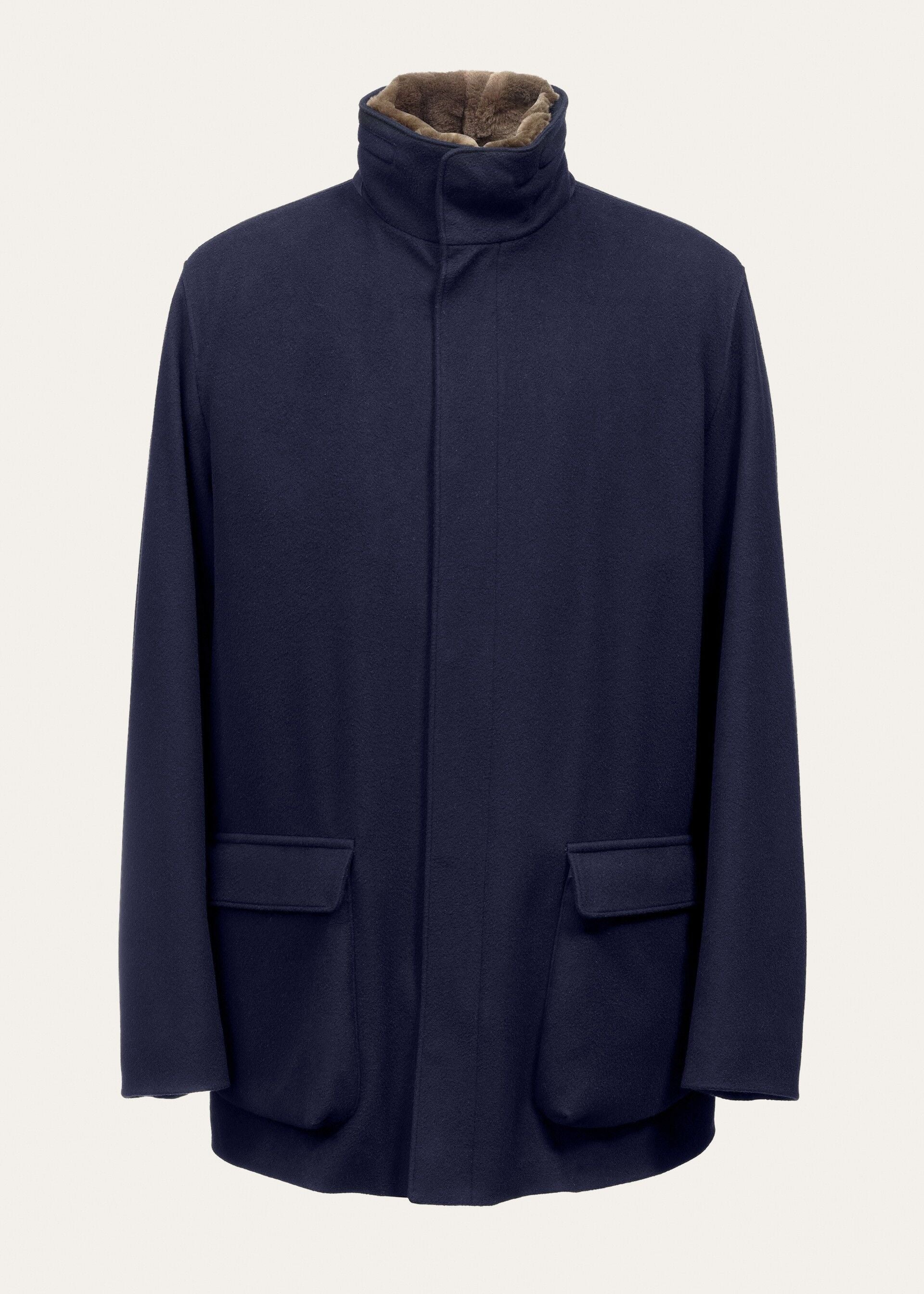 Winter Voyager Over Jacket - Navy Blue