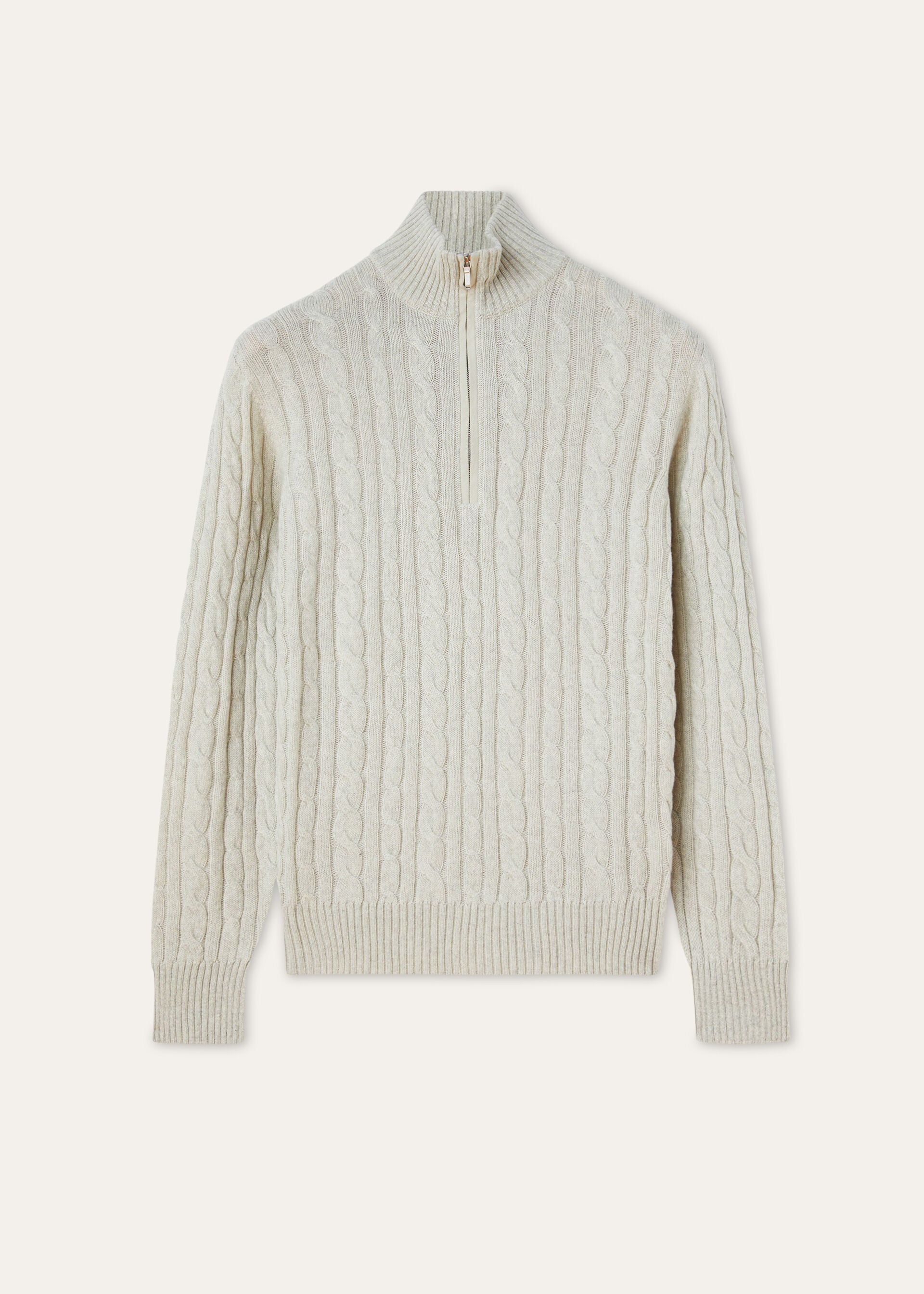 Treccia Sweater - Silver Melange/Natural Melange