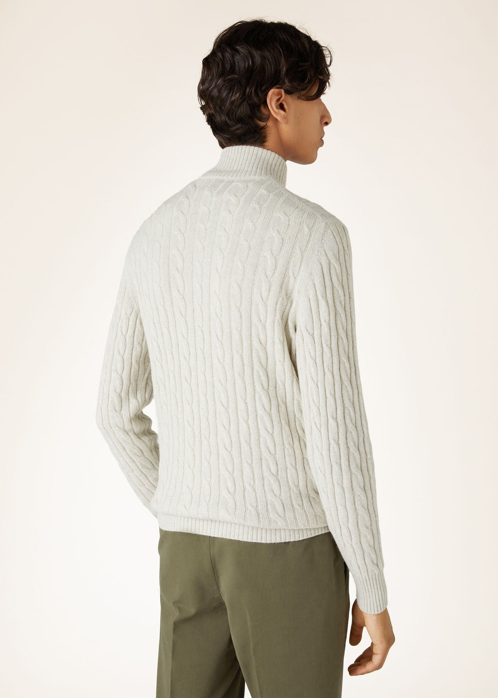 Treccia Sweater - Silver Melange/Natural Melange