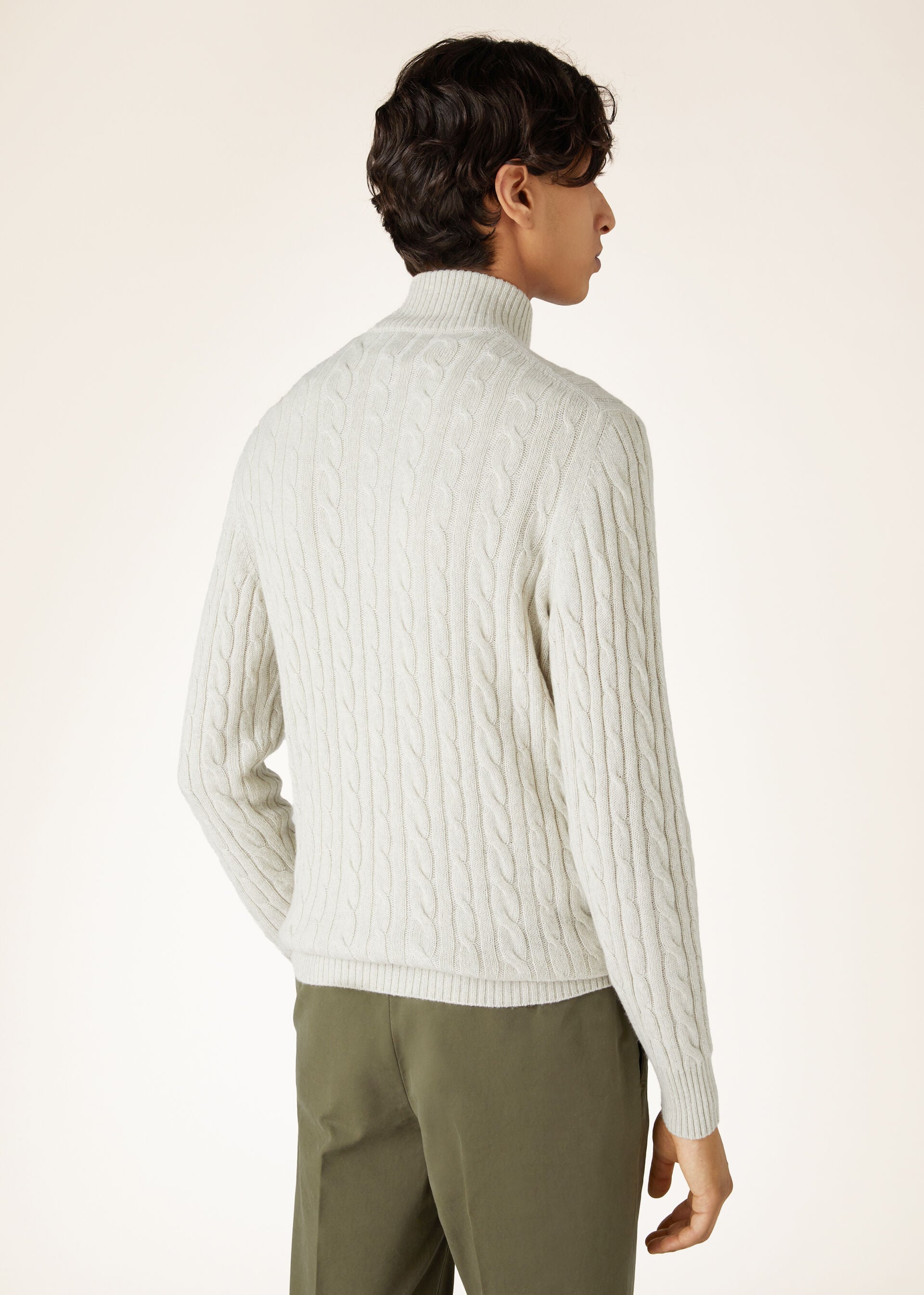 Treccia Sweater - Silver Melange/Natural Melange