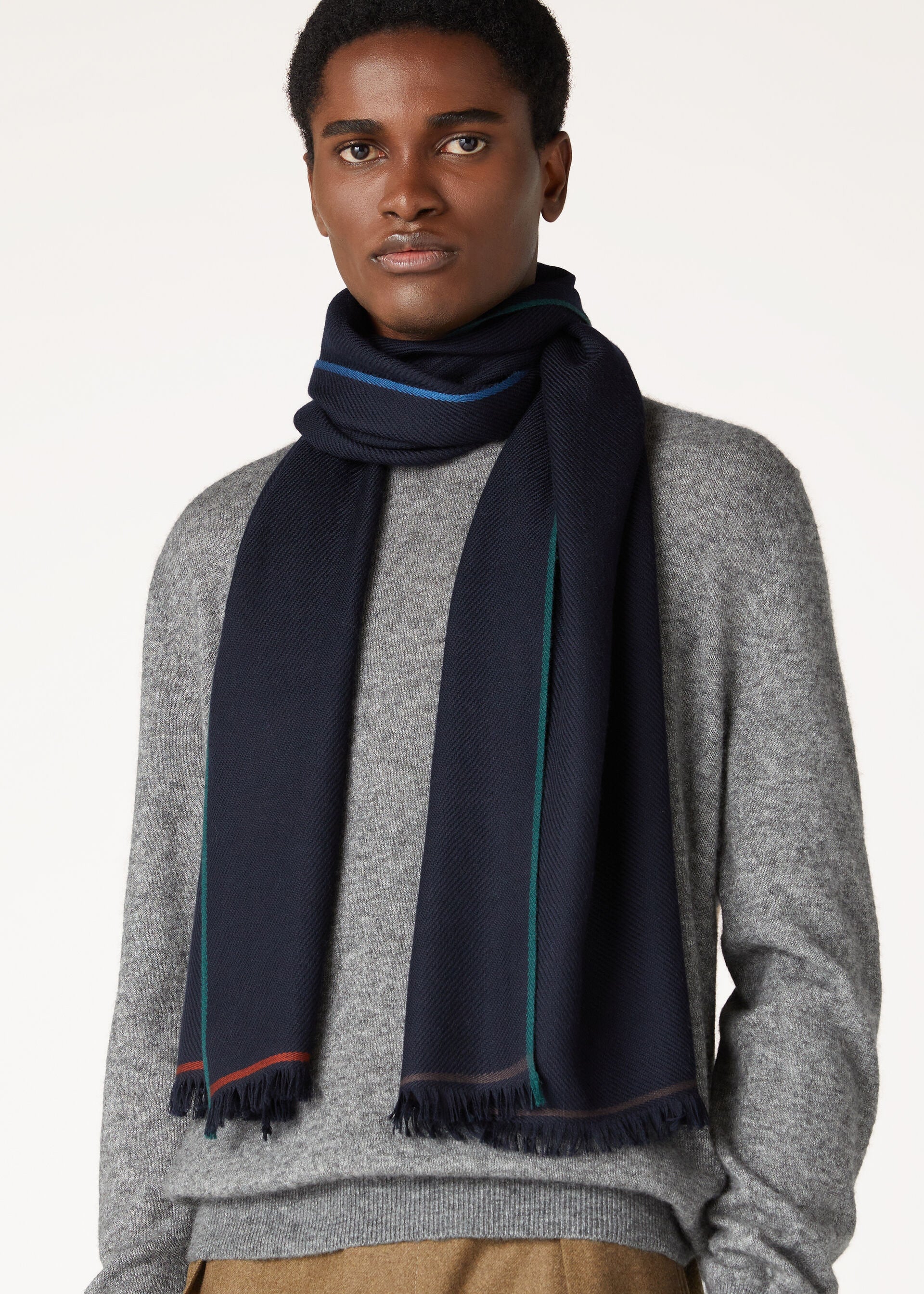 Four In Hand Scarf - Navy Blue