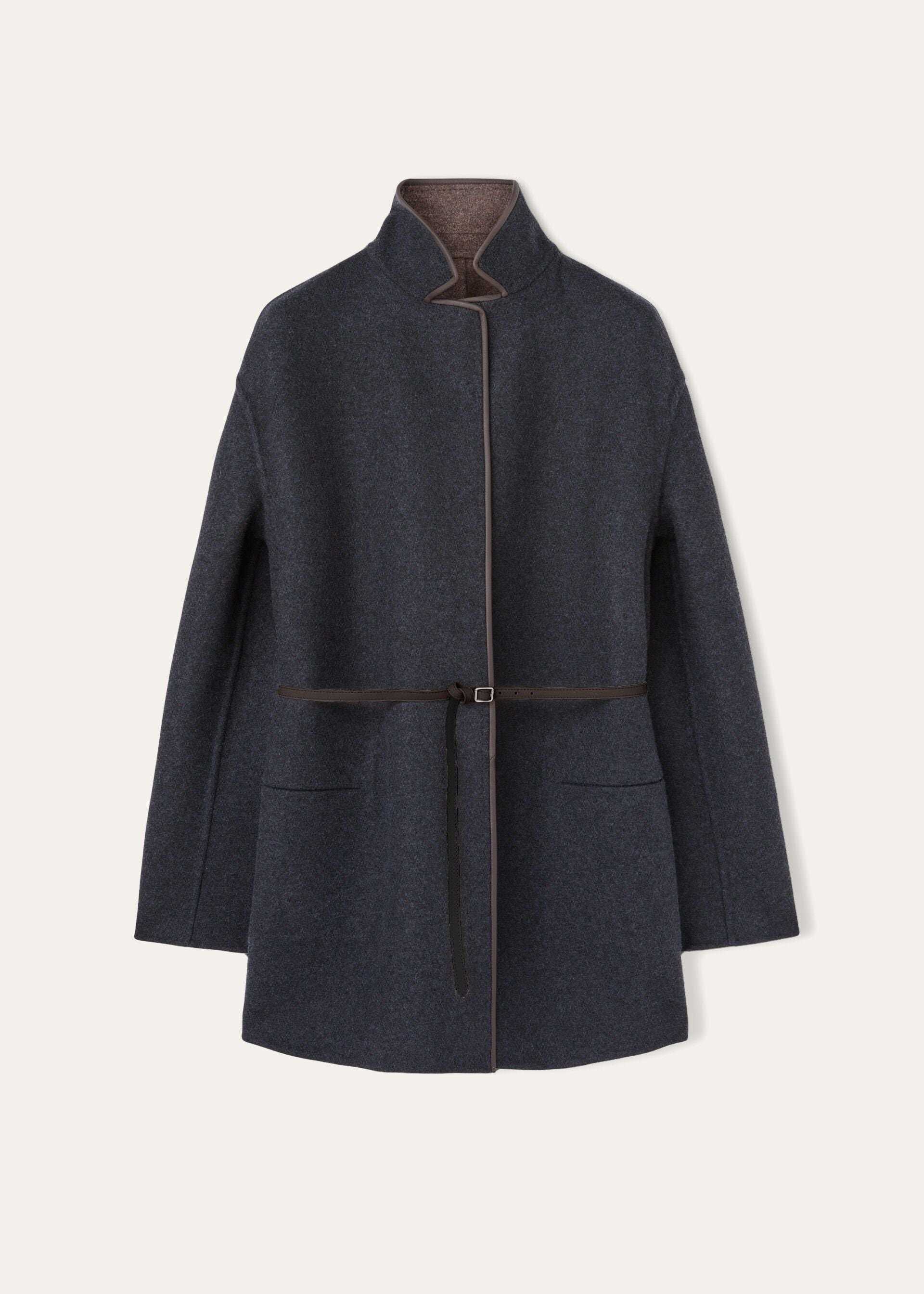 Jimi Jacket - Black-Gray Melange/Wenge Wood Melange