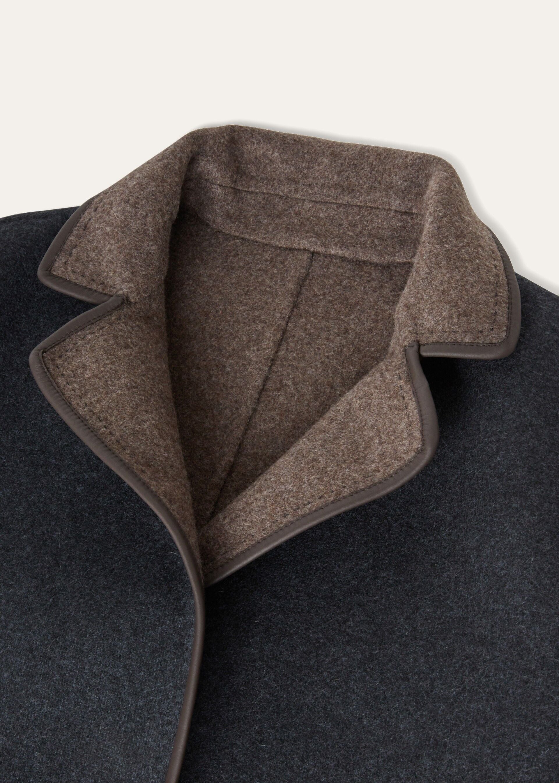 Jimi Jacket - Black-Gray Melange/Wenge Wood Melange