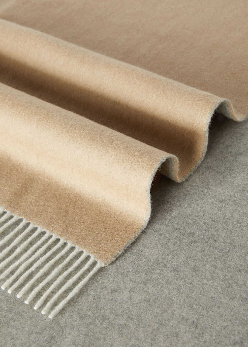Two-Tone Scarf - Camel/Flannel Melange