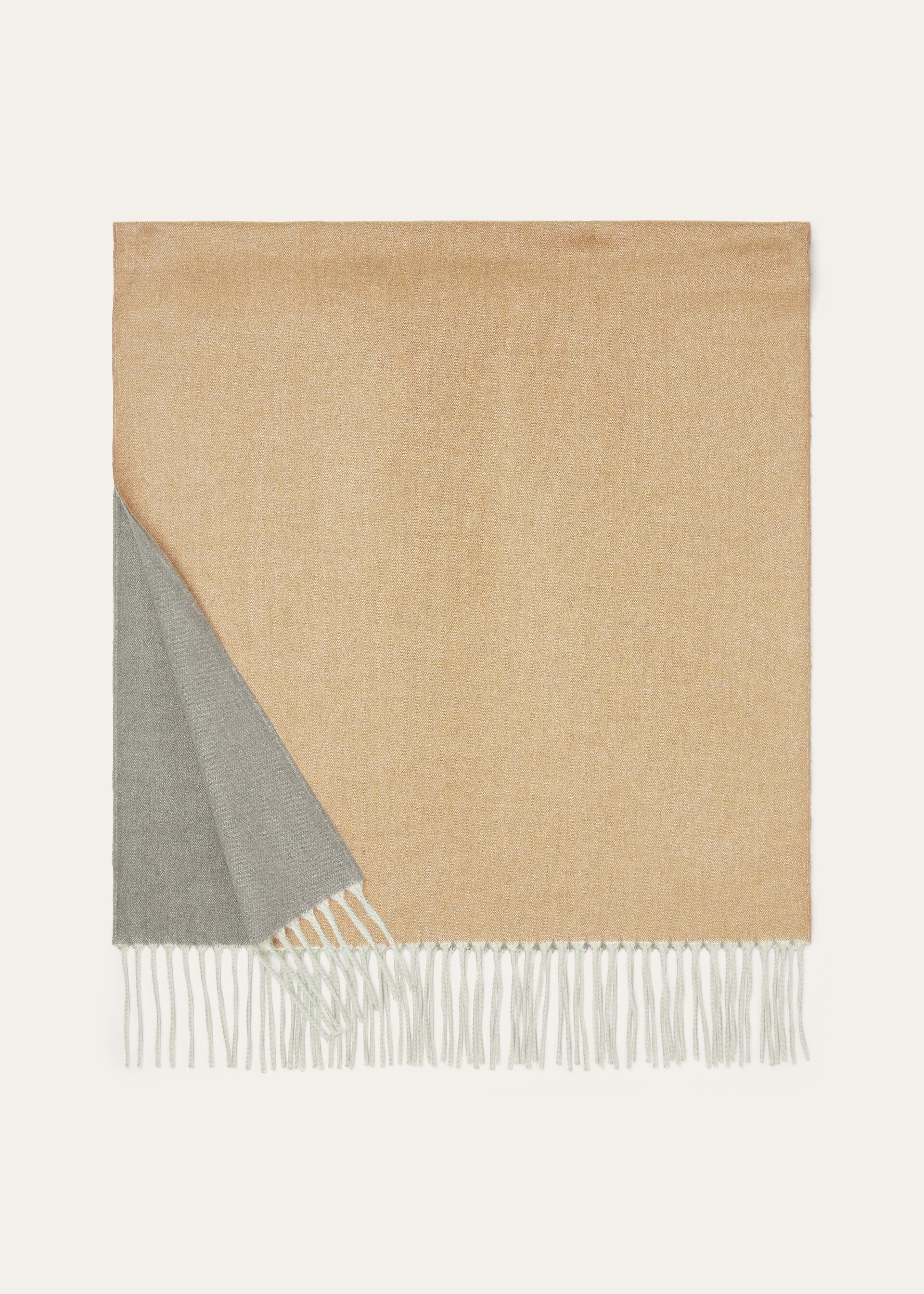 Two-Tone Scarf - Camel/Flannel Melange