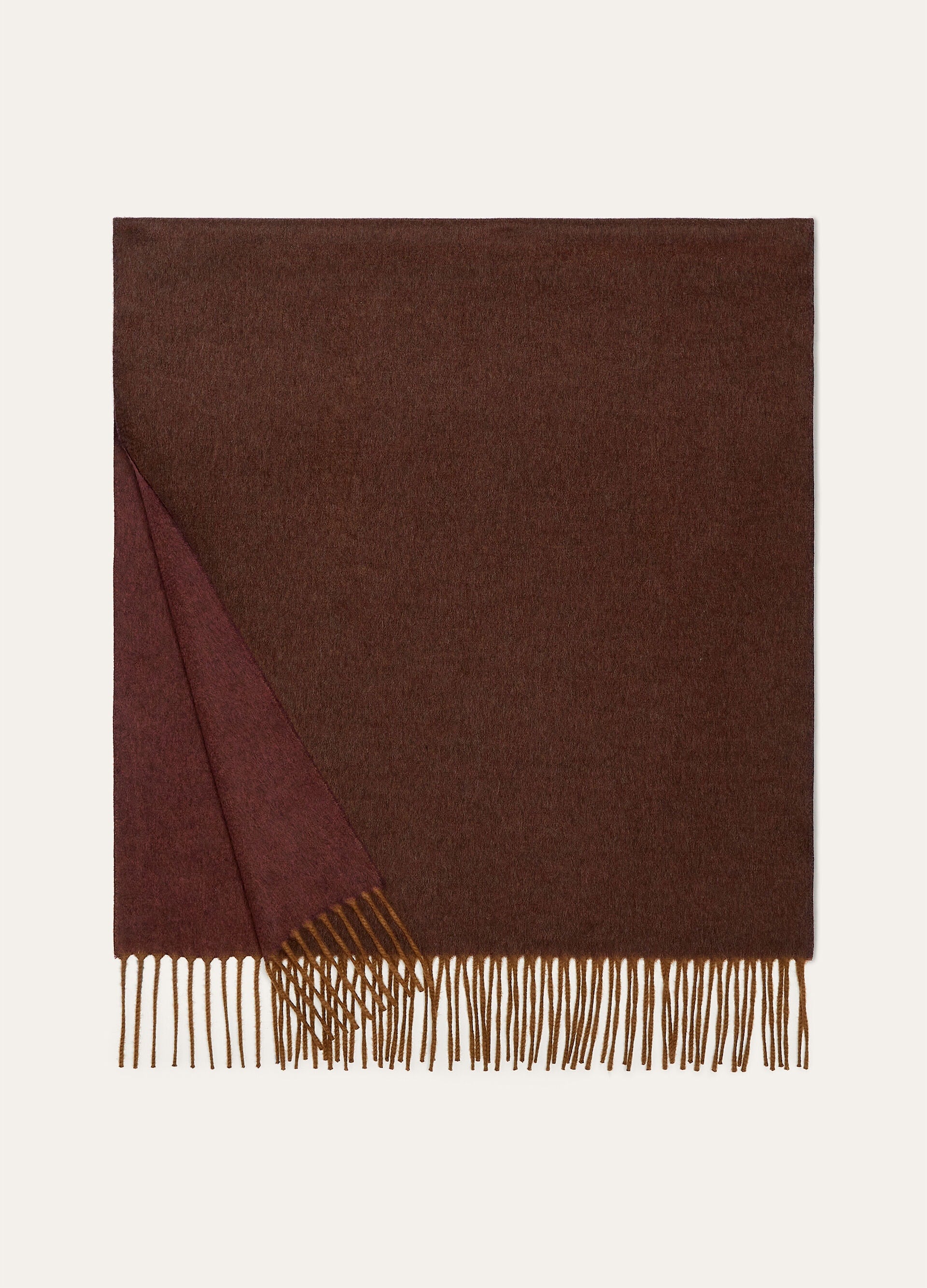 Two-Tone Scarf - Java Brown Melange/Purple Melange