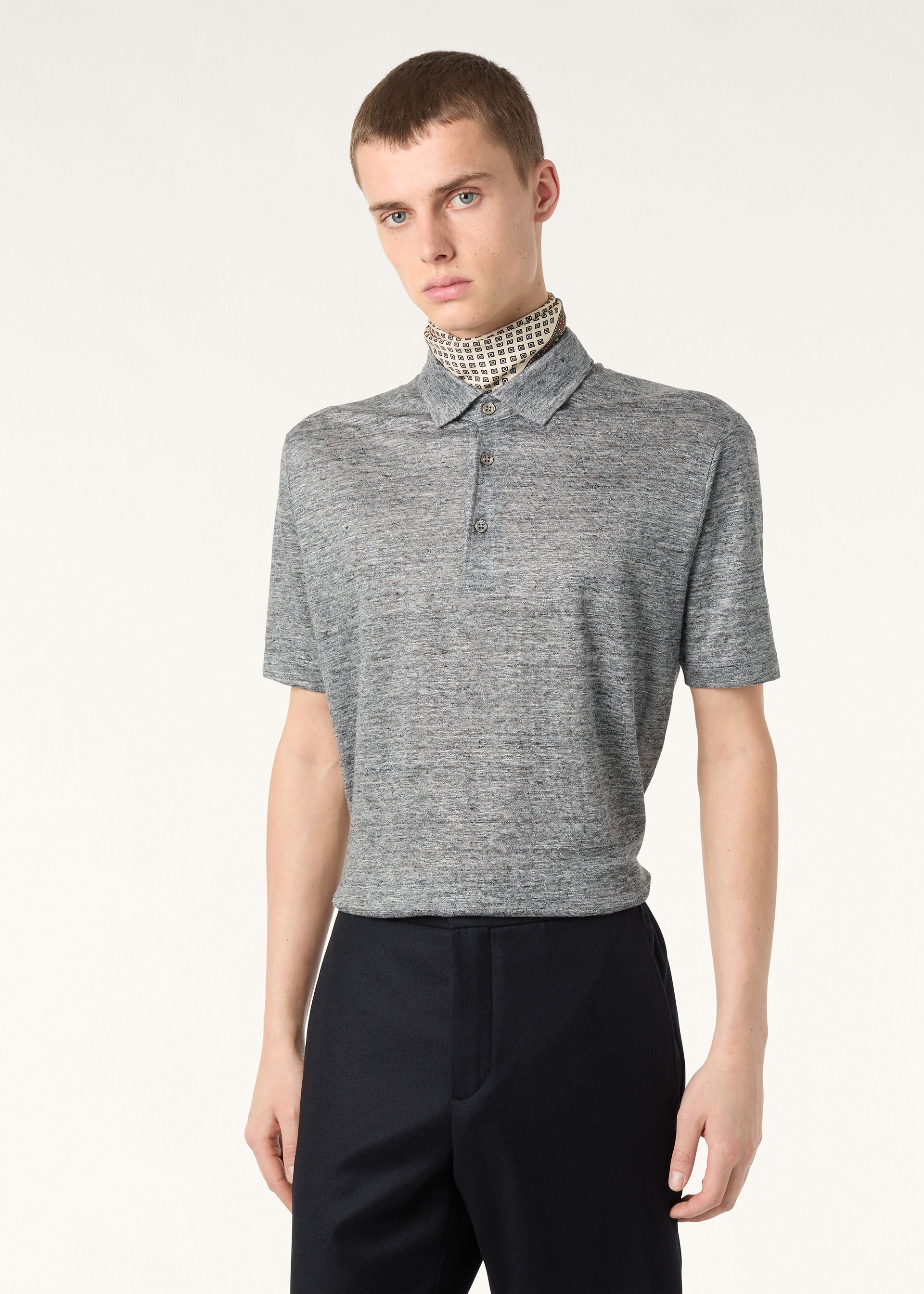 Polo Shirt - Flannel Melange
