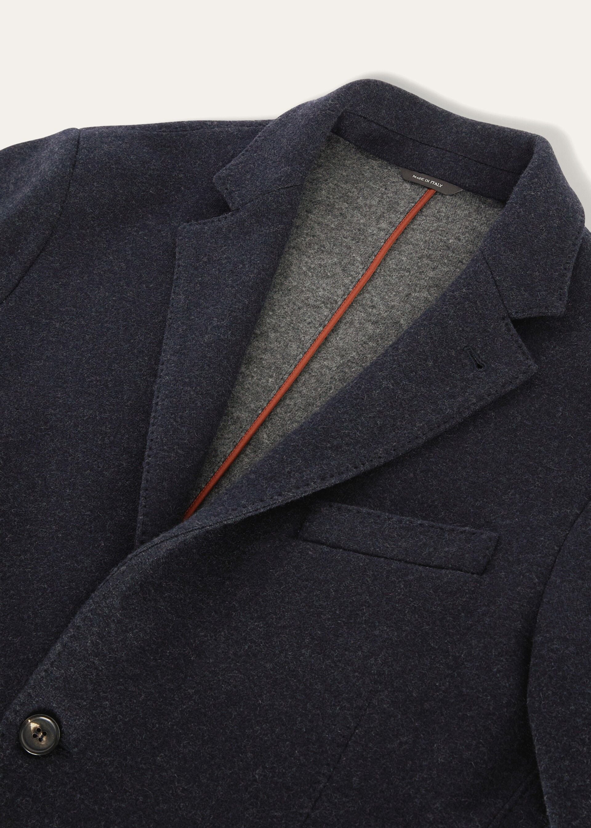 Sweater Jacket - Navy Blue/Gray Melange