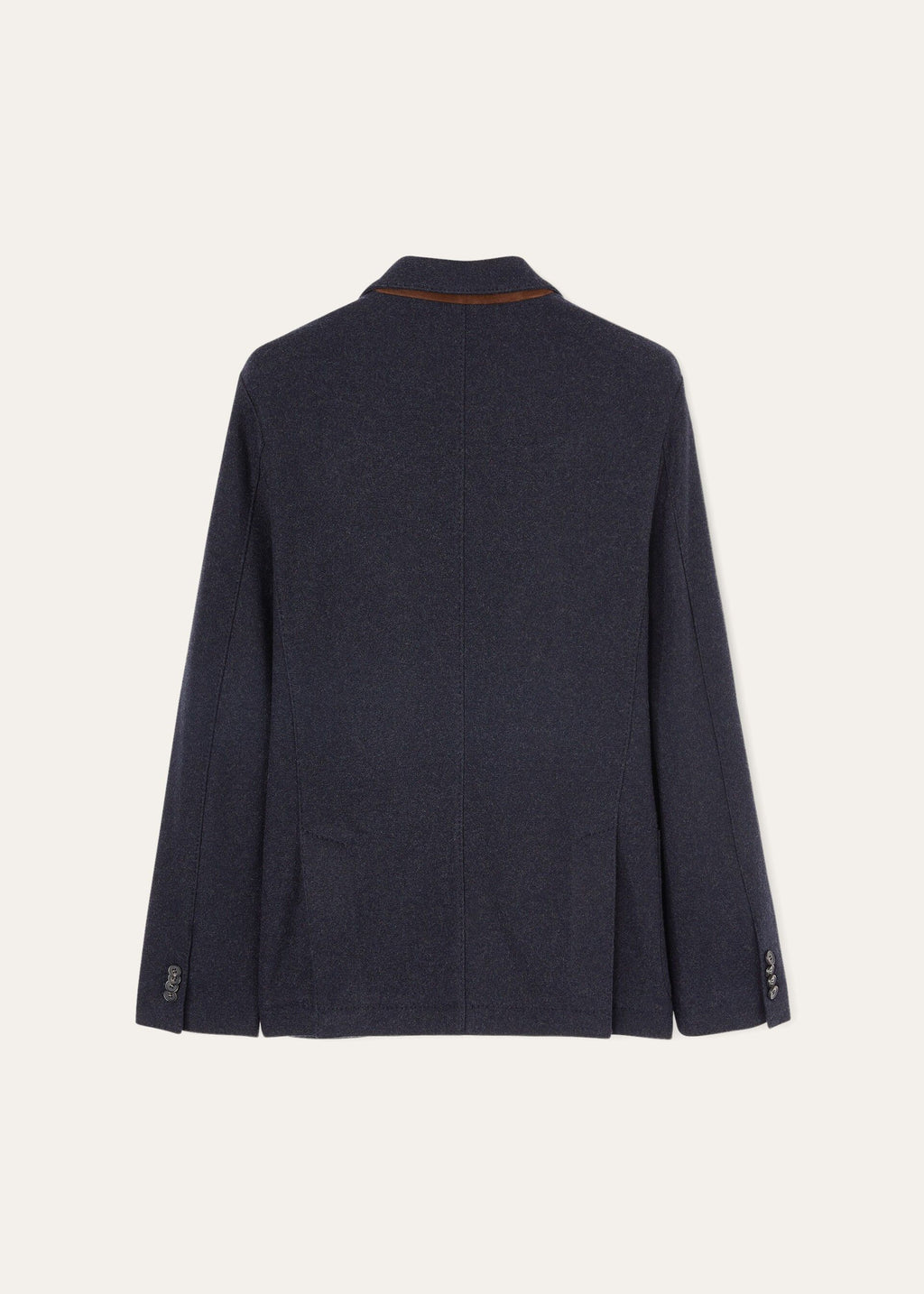 Sweater Jacket - Navy Blue/Gray Melange
