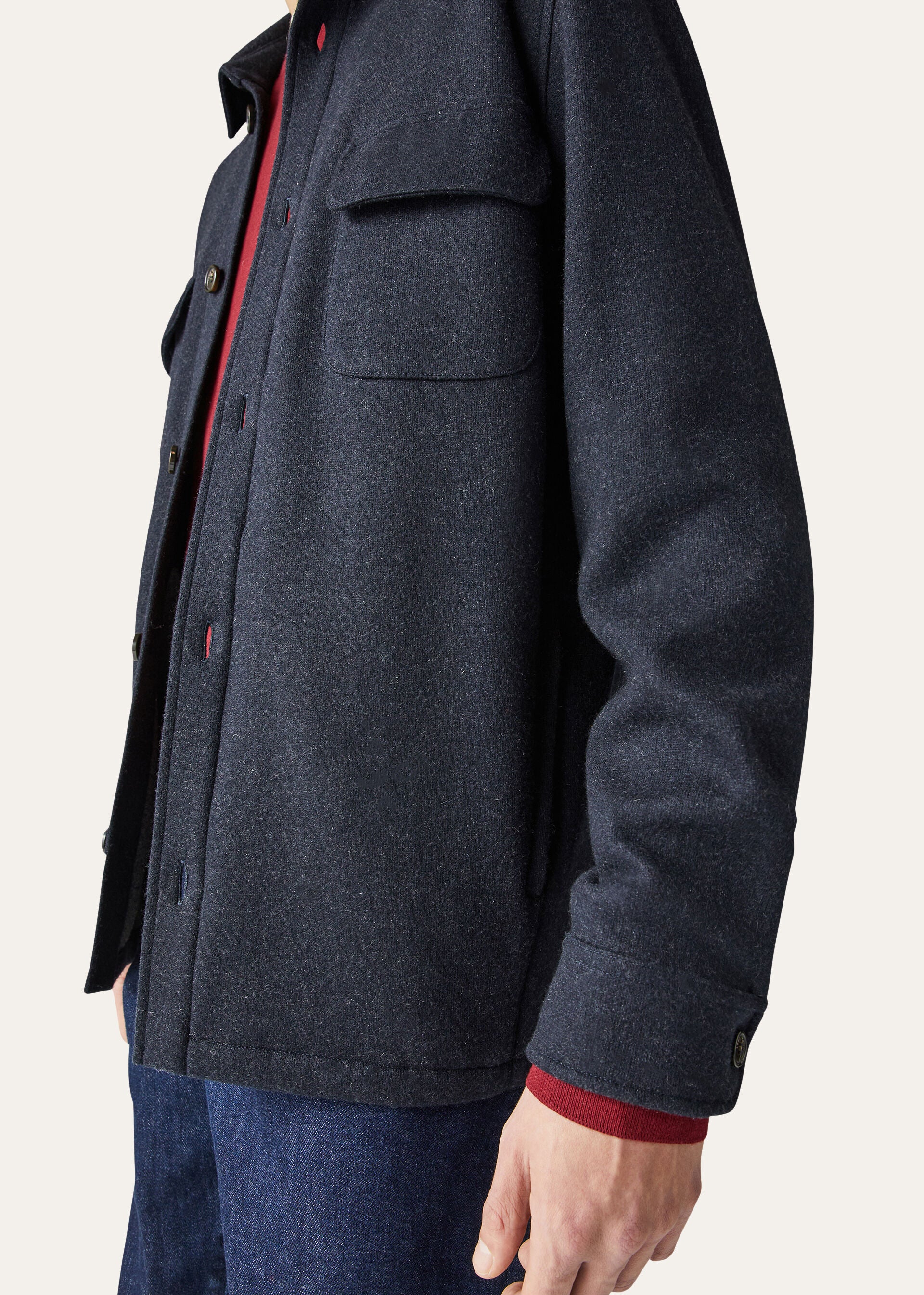Sweater Lp Shirt - Navy Blue/Gray Melange