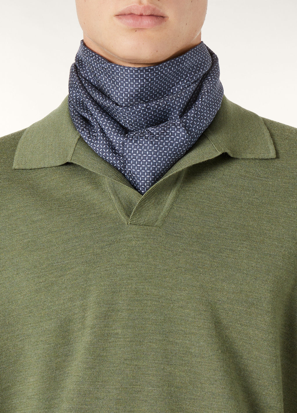 Buttonless Polo-shirt - Lagoon Flora Melange