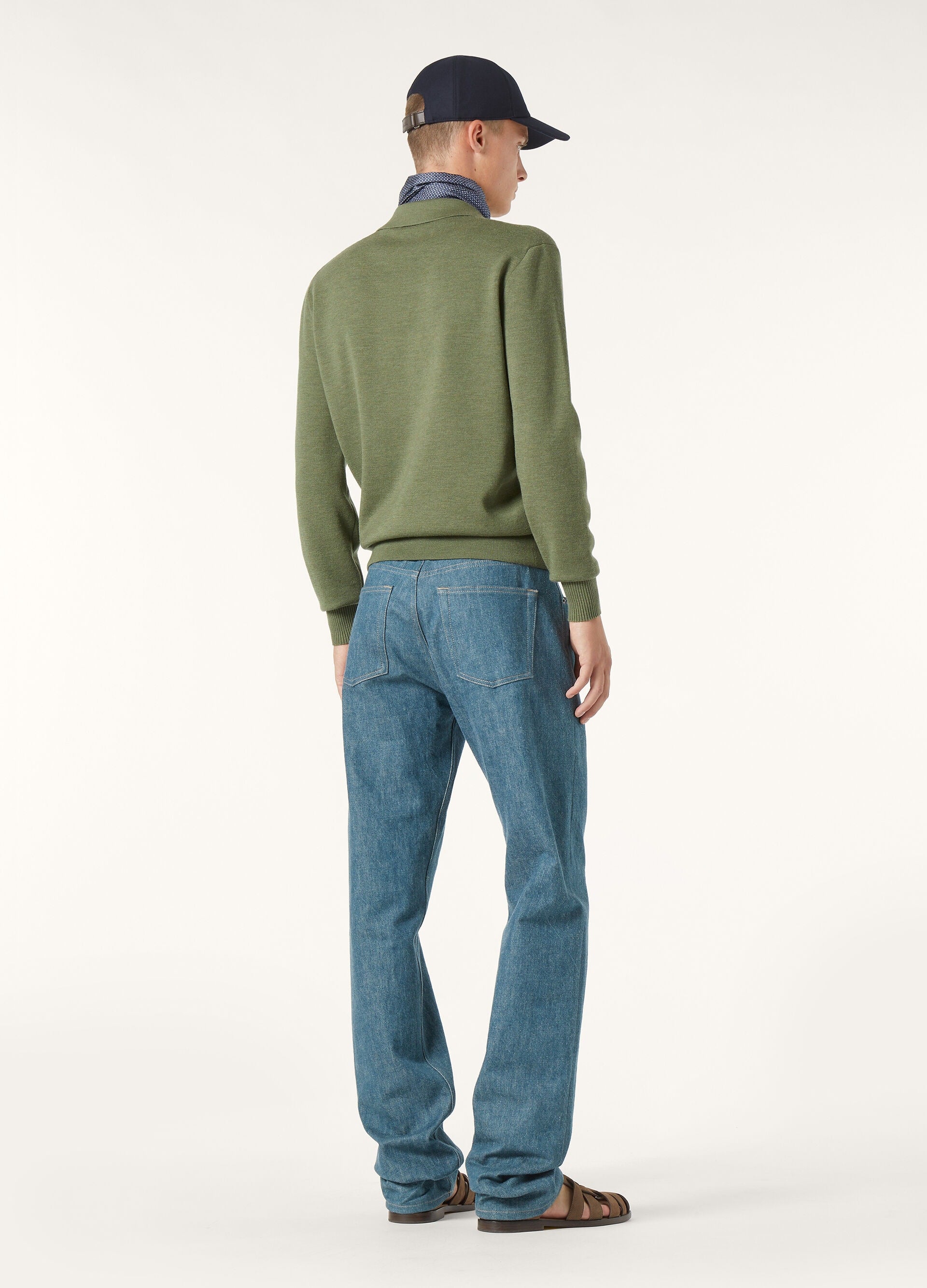 Buttonless Polo-shirt - Lagoon Flora Melange