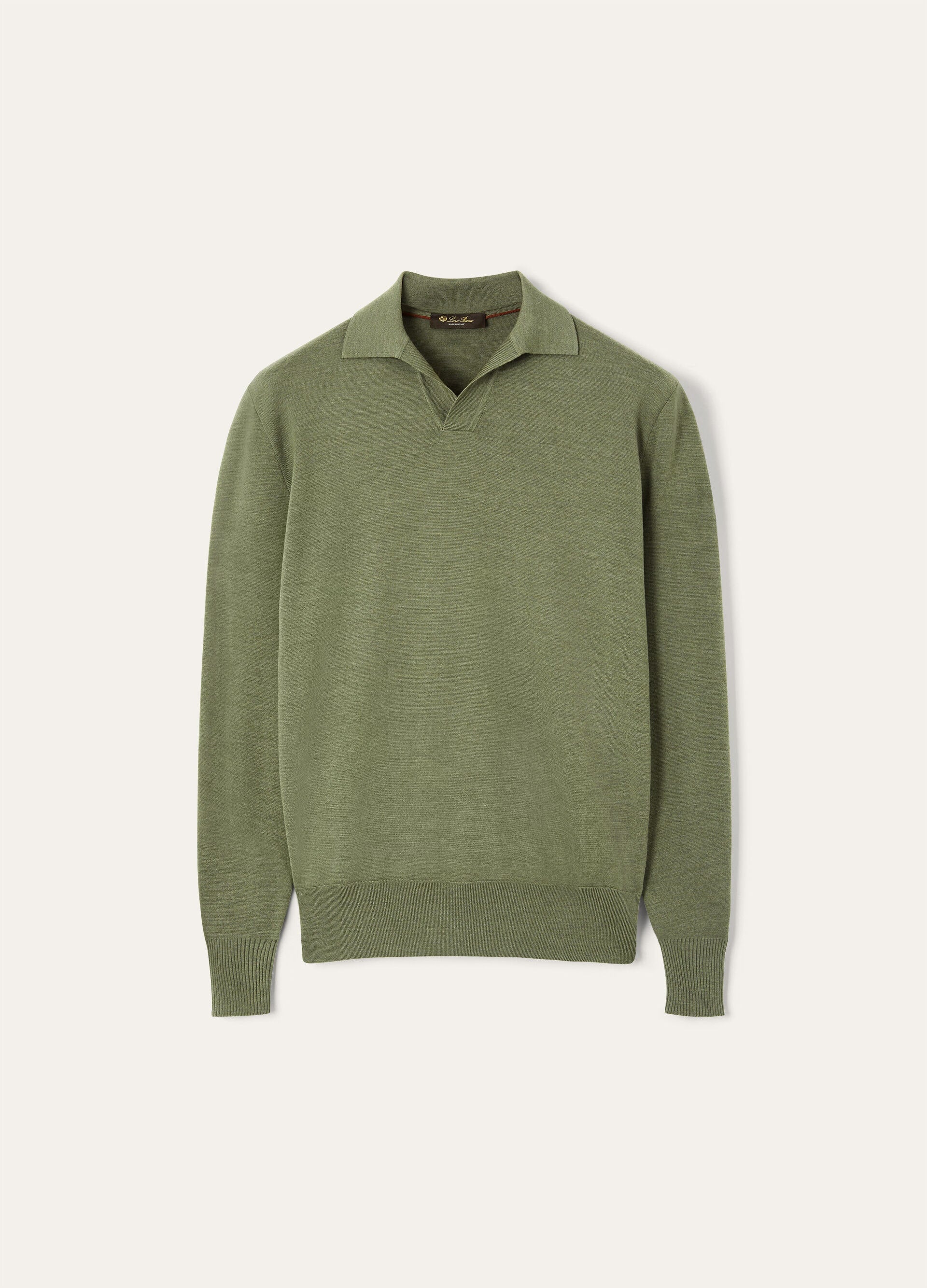 Buttonless Polo-shirt - Lagoon Flora Melange
