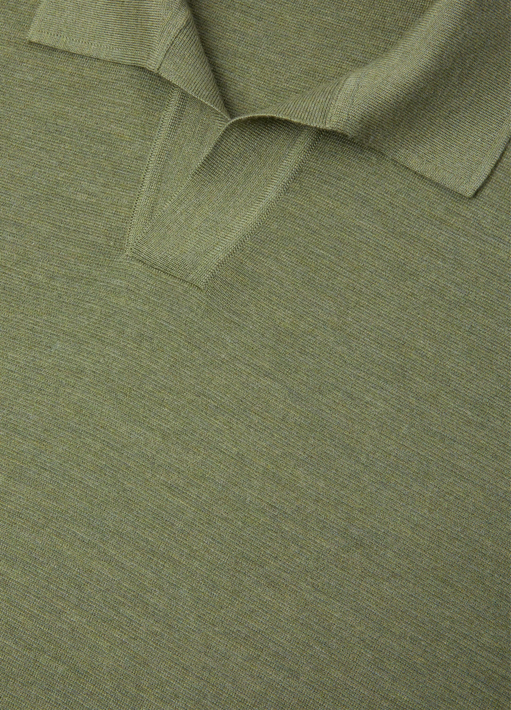 Buttonless Polo-shirt - Lagoon Flora Melange