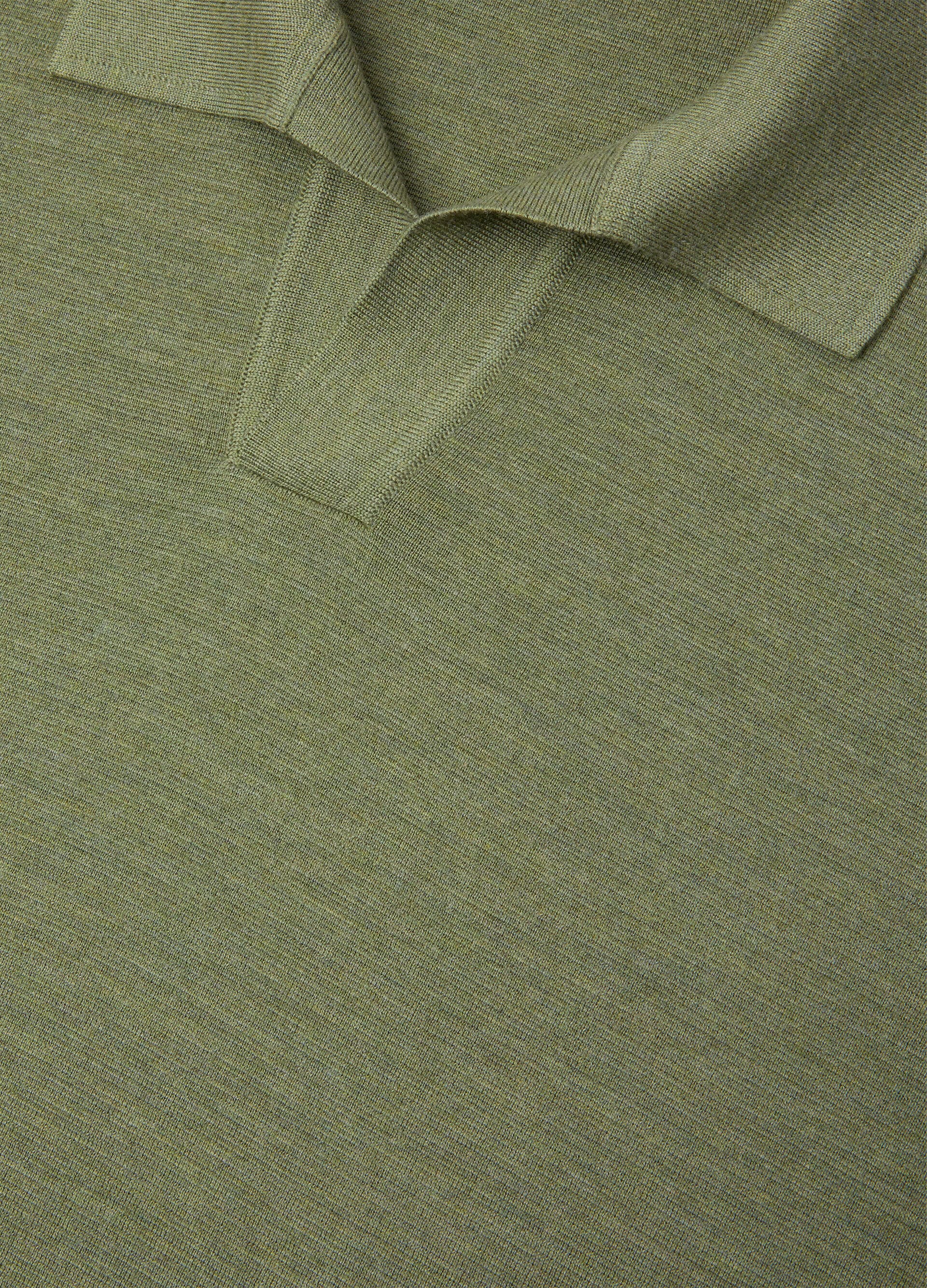 Buttonless Polo-shirt - Lagoon Flora Melange