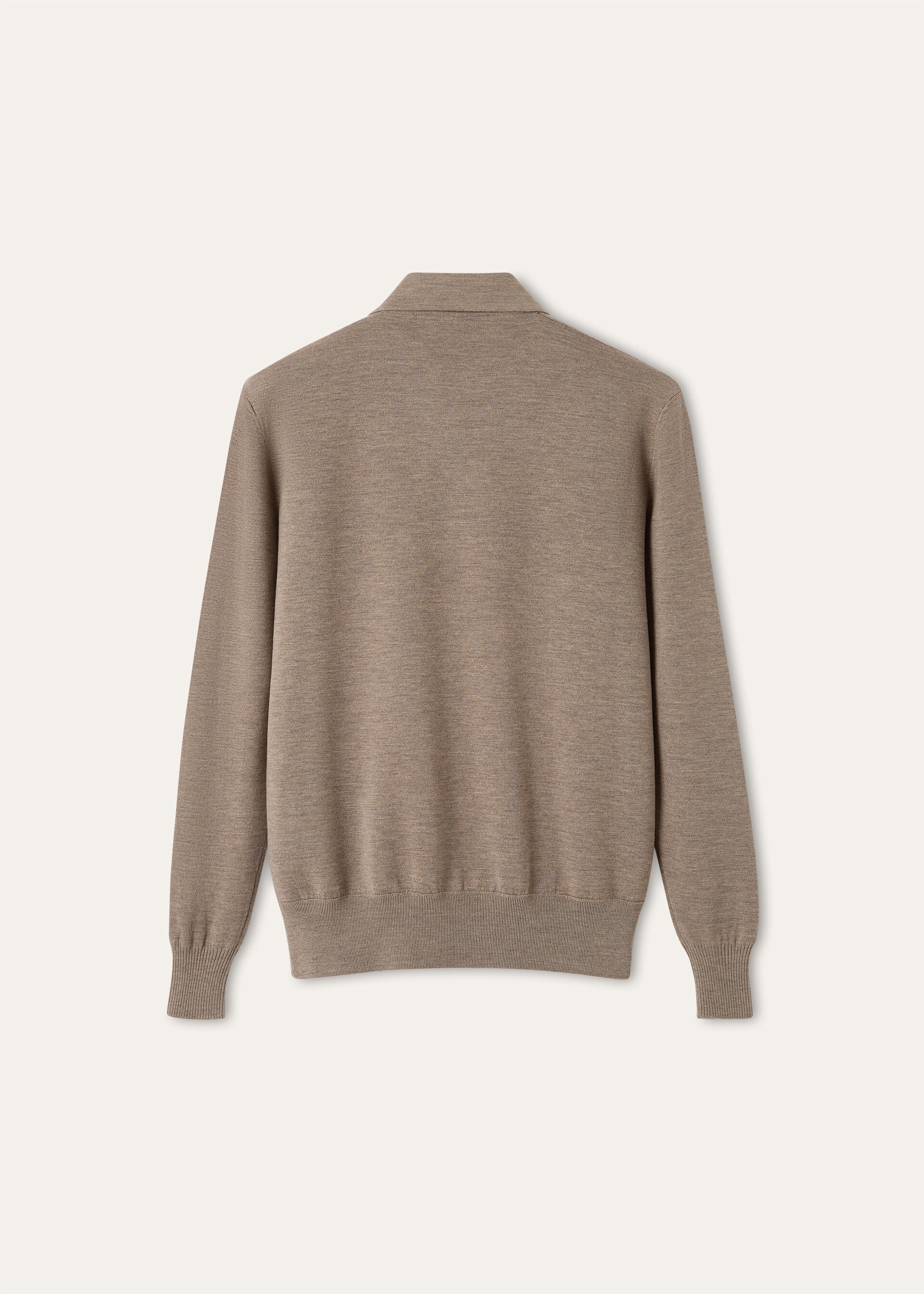 Buttonless Polo-shirt - Toffee Melange