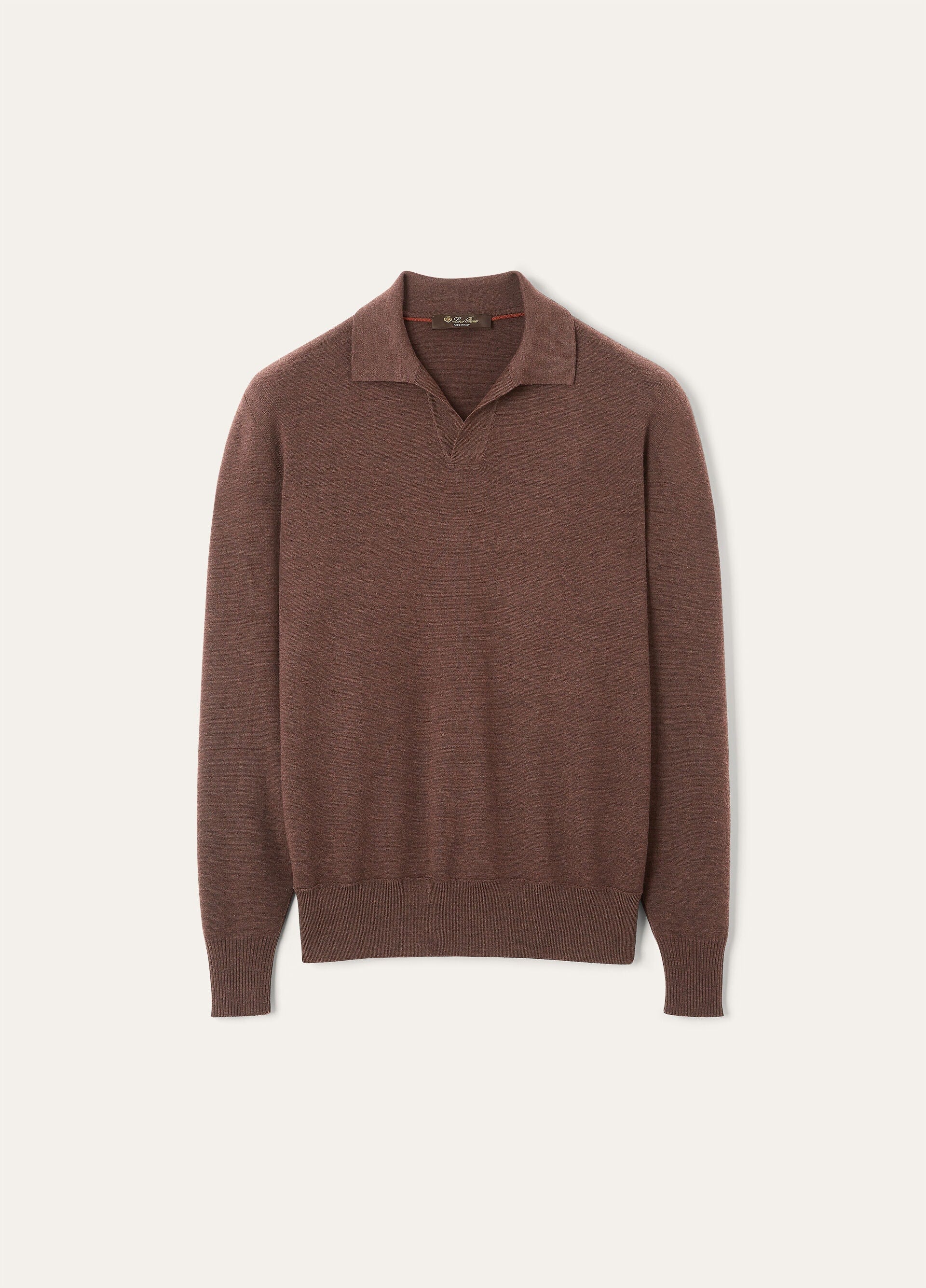 Buttonless Polo-shirt - Star Anise Melange
