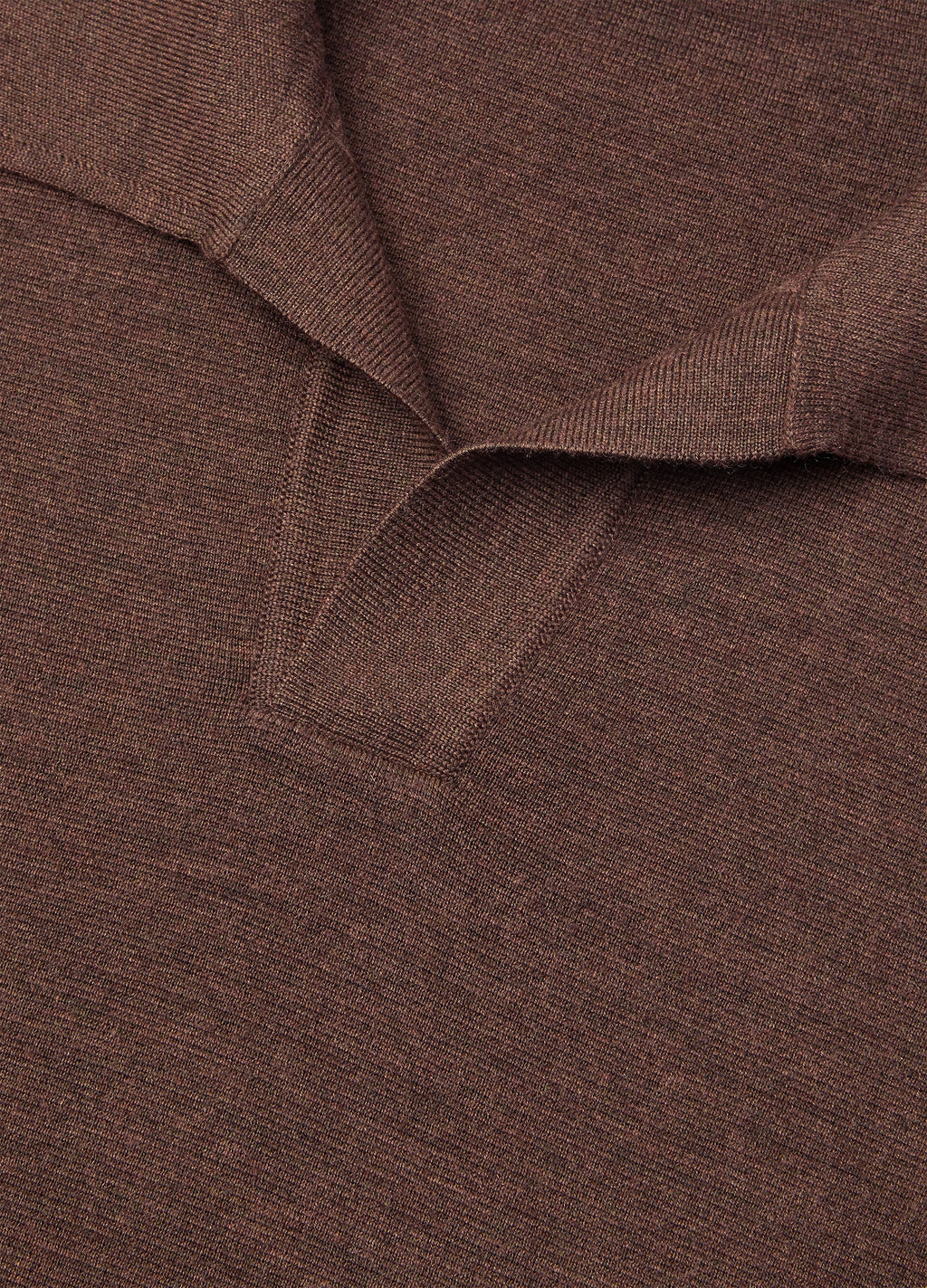 Buttonless Polo-shirt - Star Anise Melange