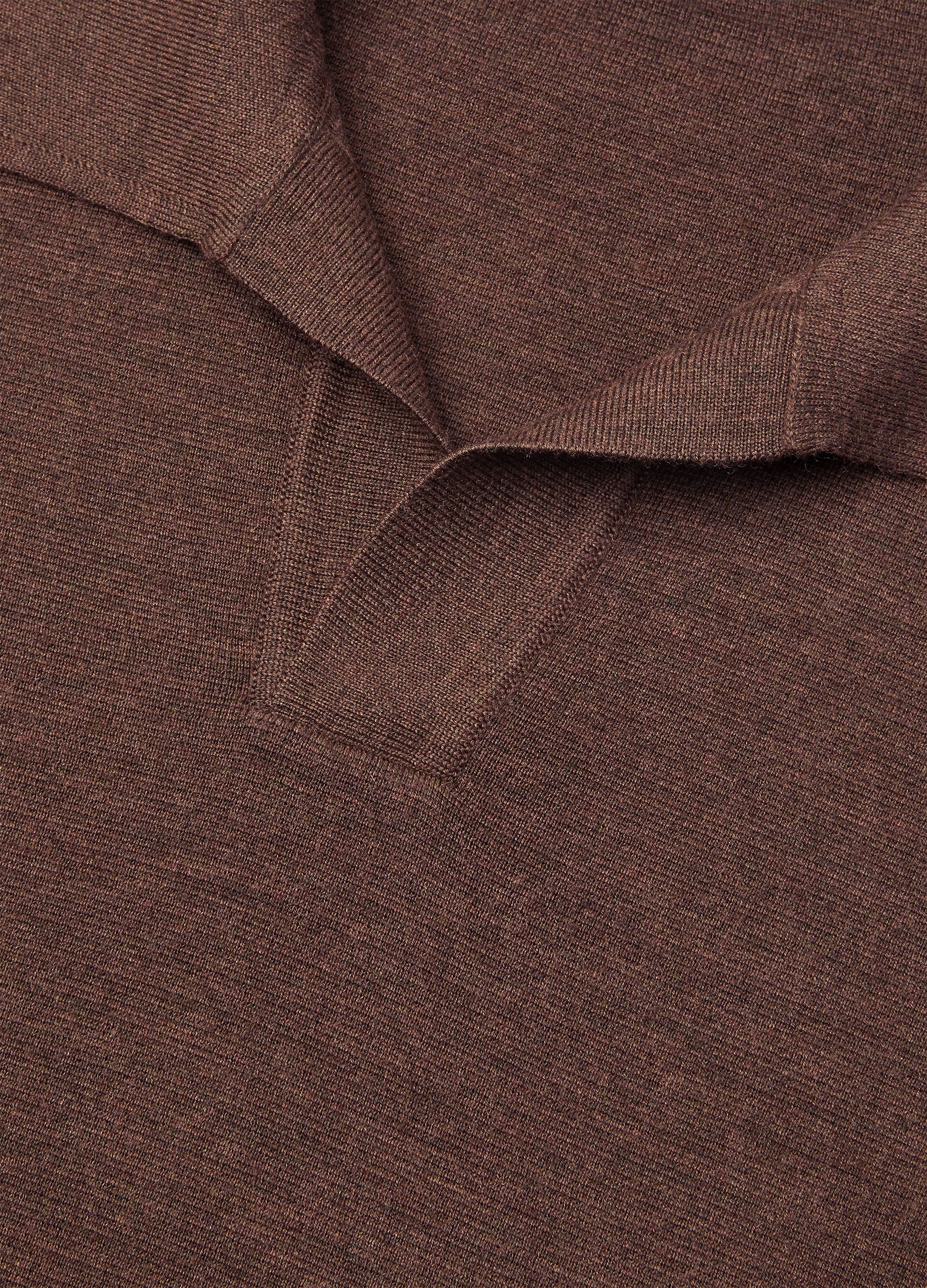 Buttonless Polo-shirt - Star Anise Melange