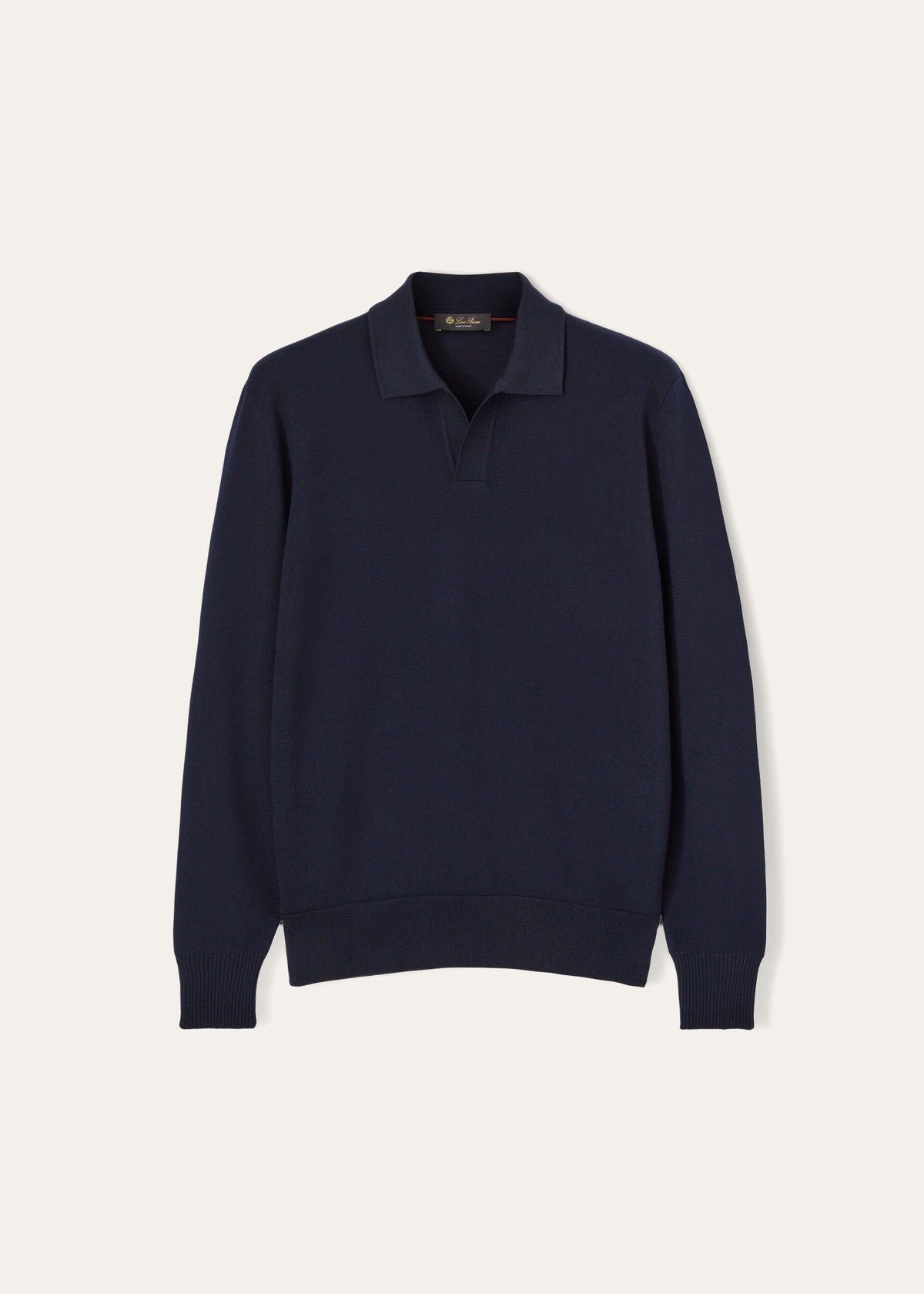 Buttonless Polo-shirt - Navy Blue