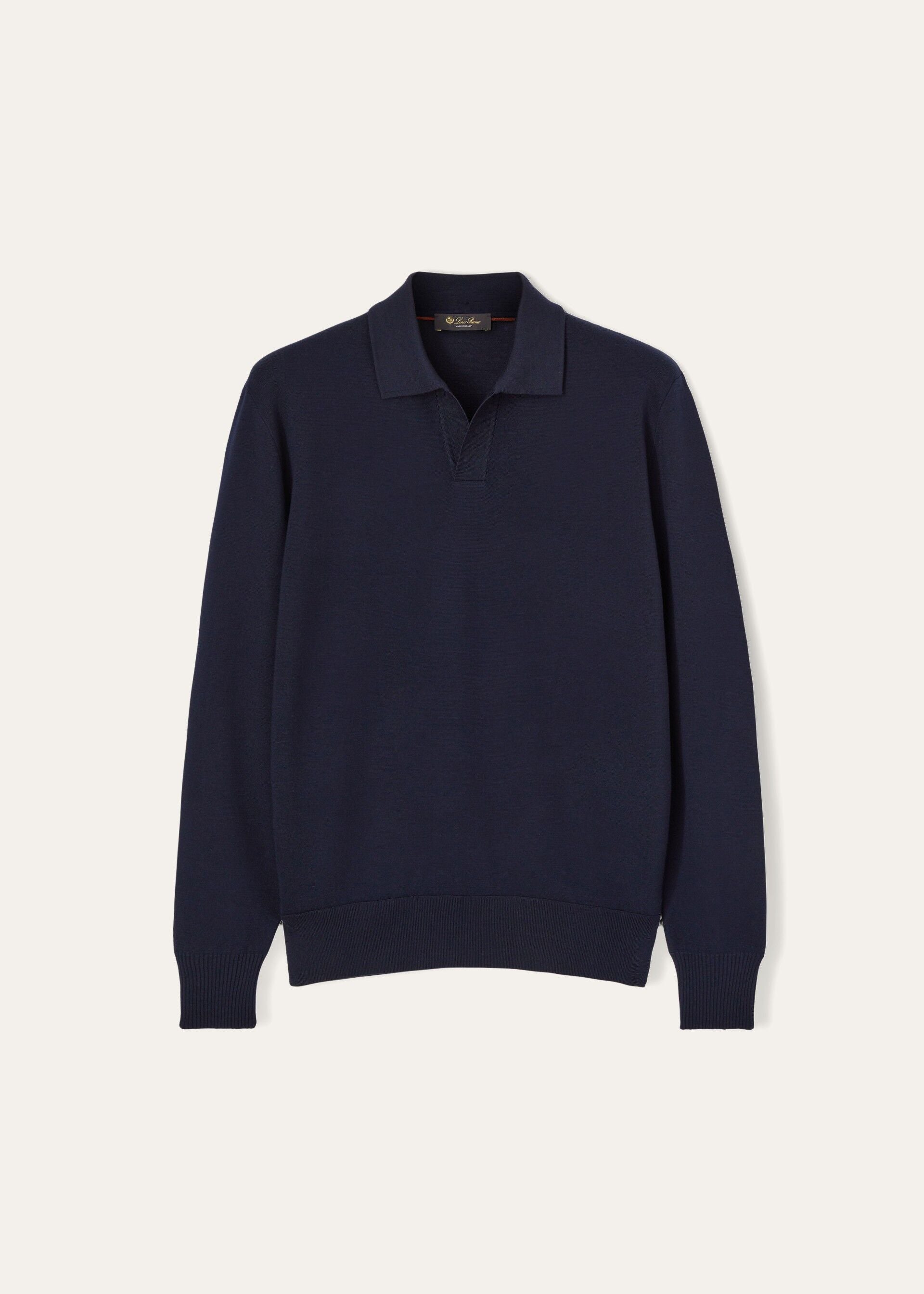 Buttonless Polo-shirt - Navy Blue