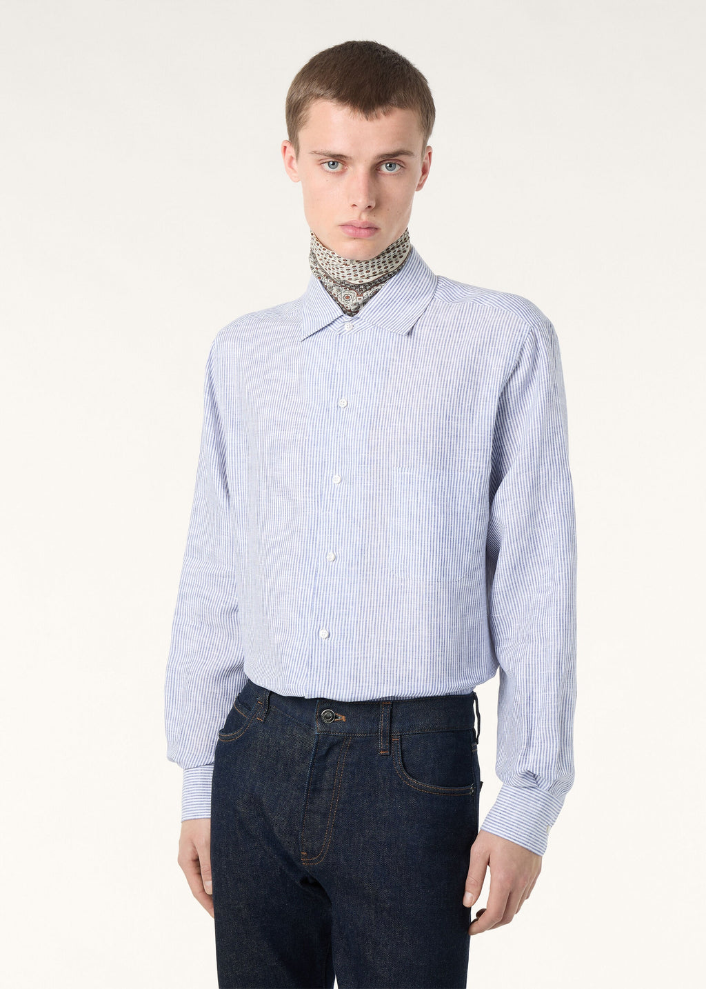 André Shirt - Blue Still Water Stripe