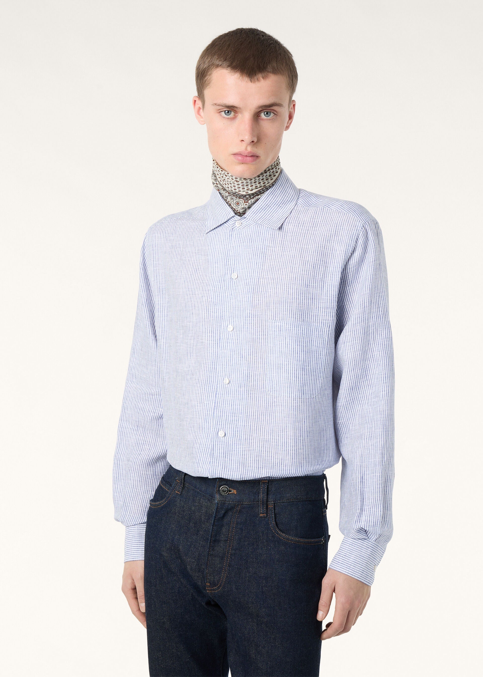 André Shirt - Blue Still Water Stripe