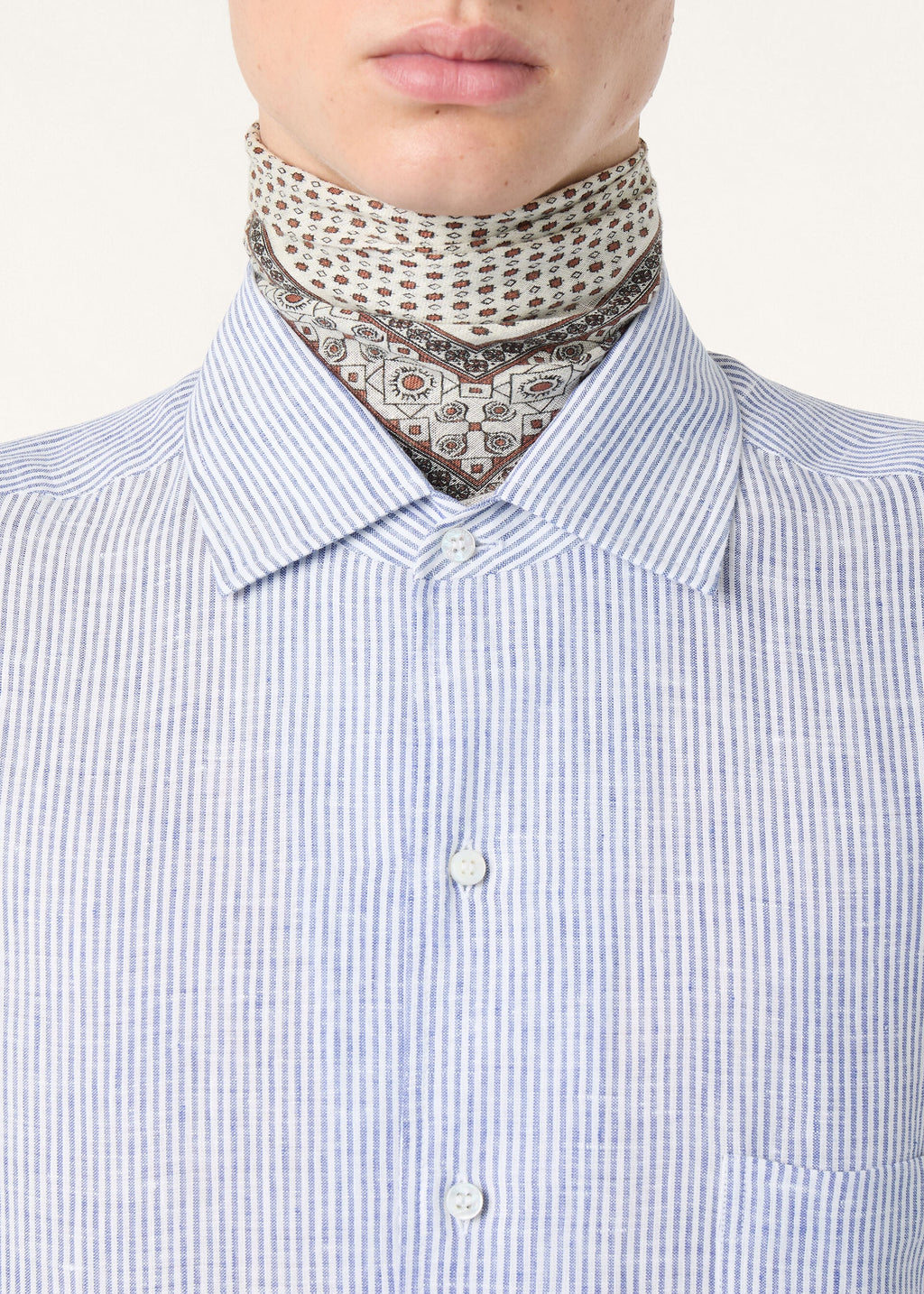 André Shirt - Blue Still Water Stripe