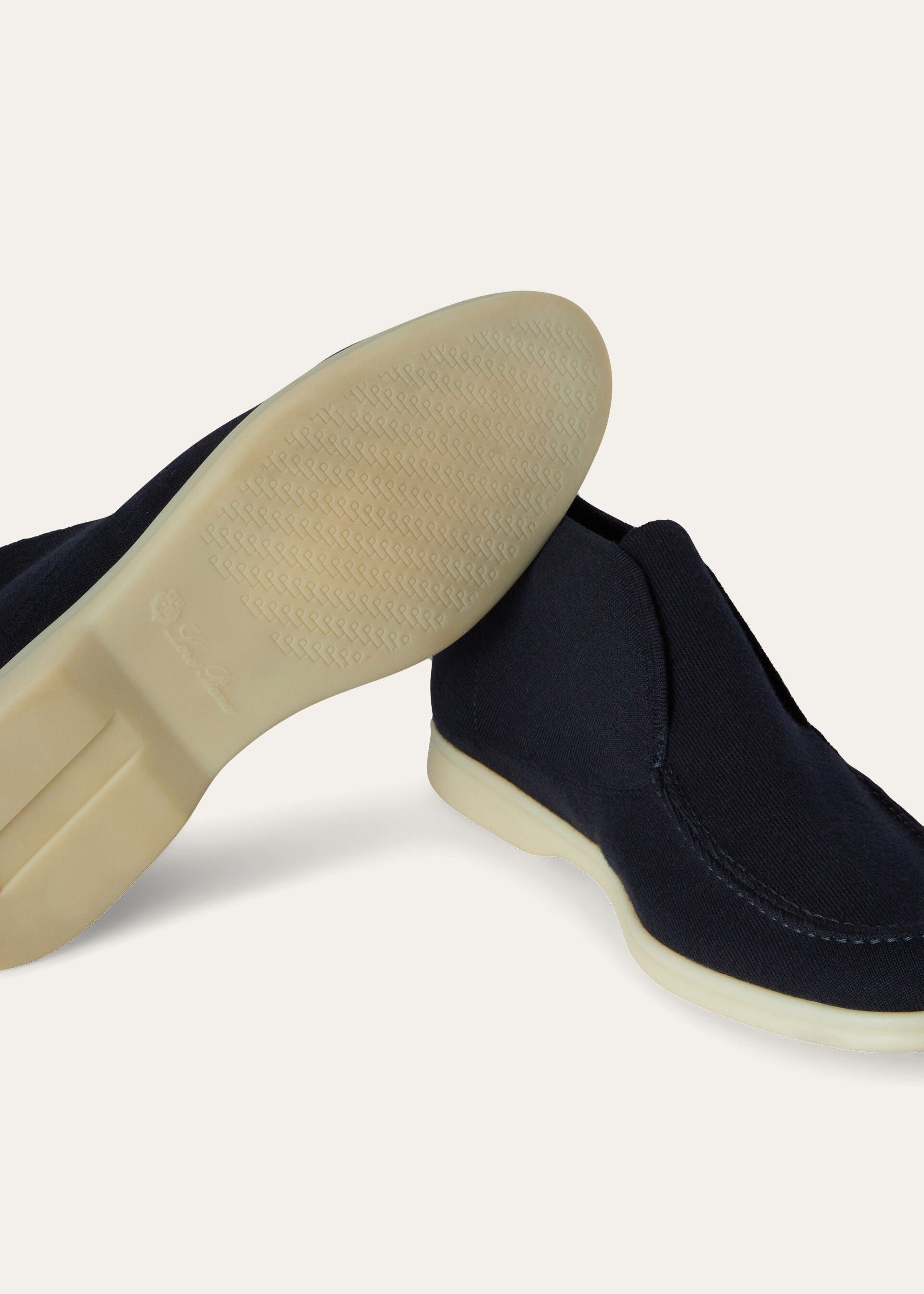 Open Knitted Walk Ankle Boot - Navy Blue