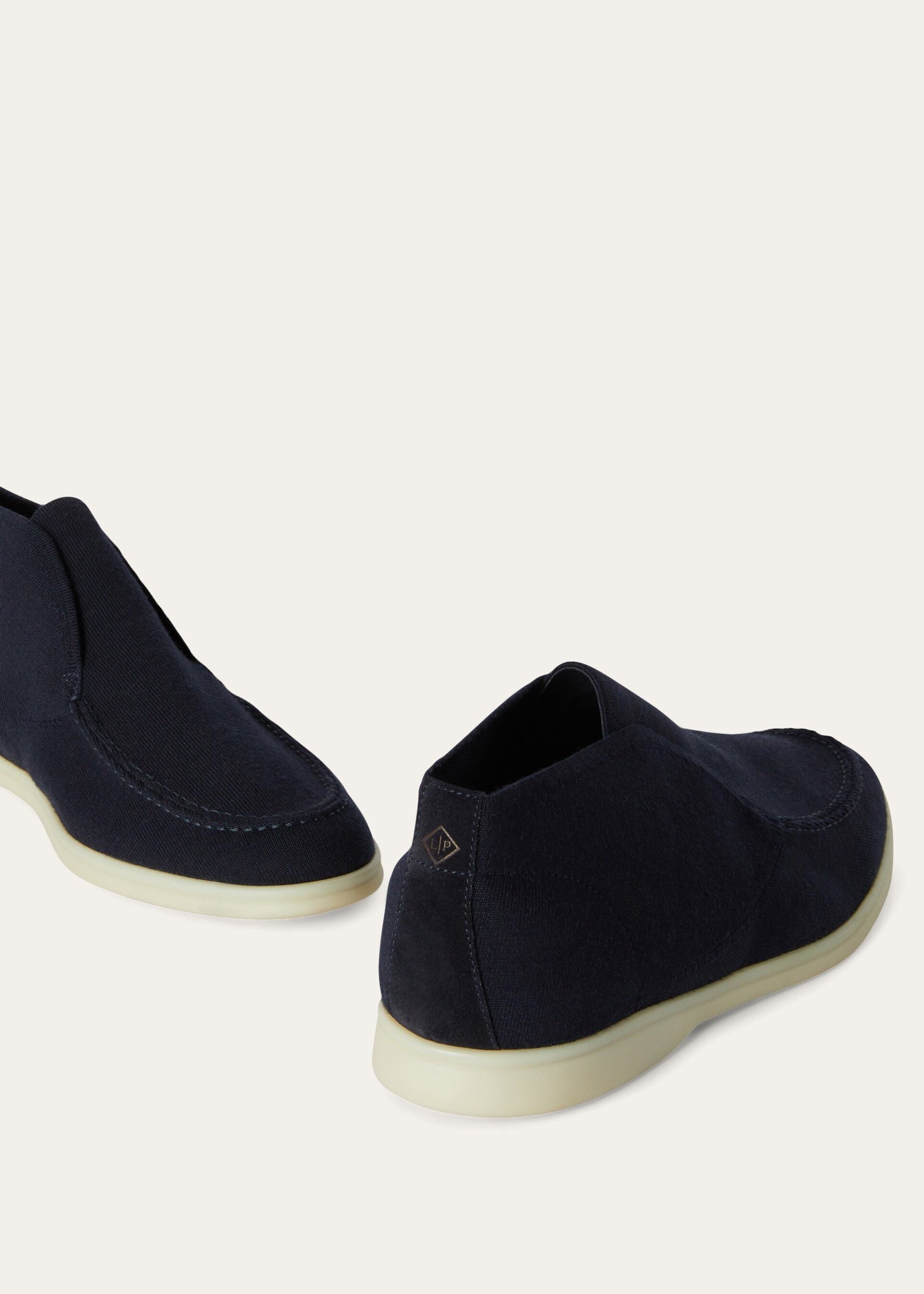 Open Knitted Walk Ankle Boot - Navy Blue