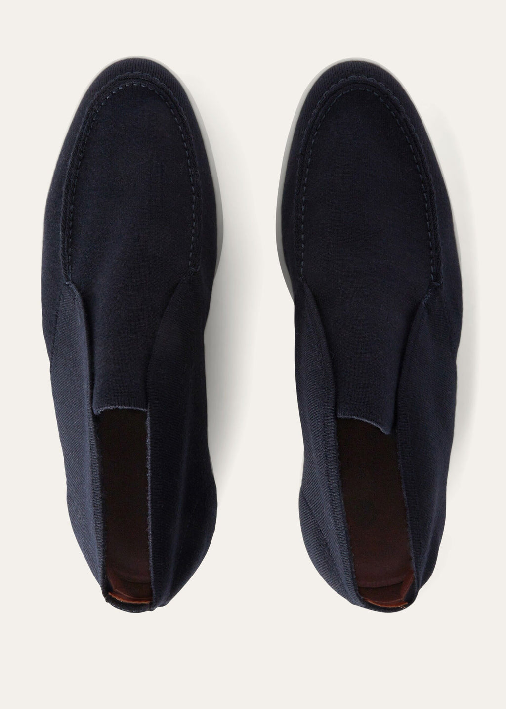 Open Knitted Walk Ankle Boot - Navy Blue