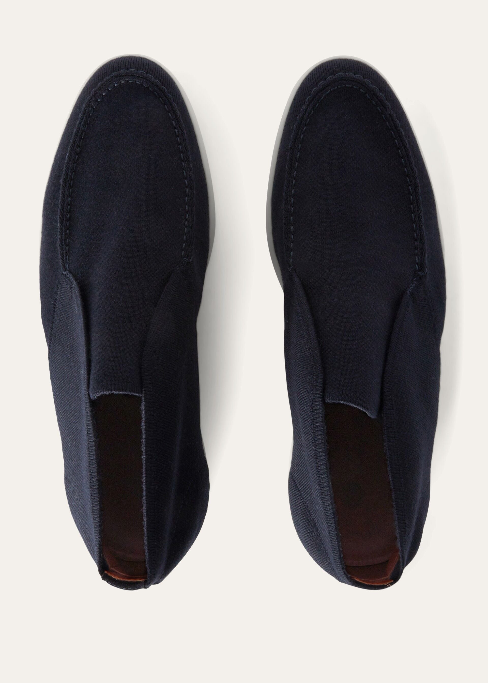 Open Knitted Walk Ankle Boot - Navy Blue