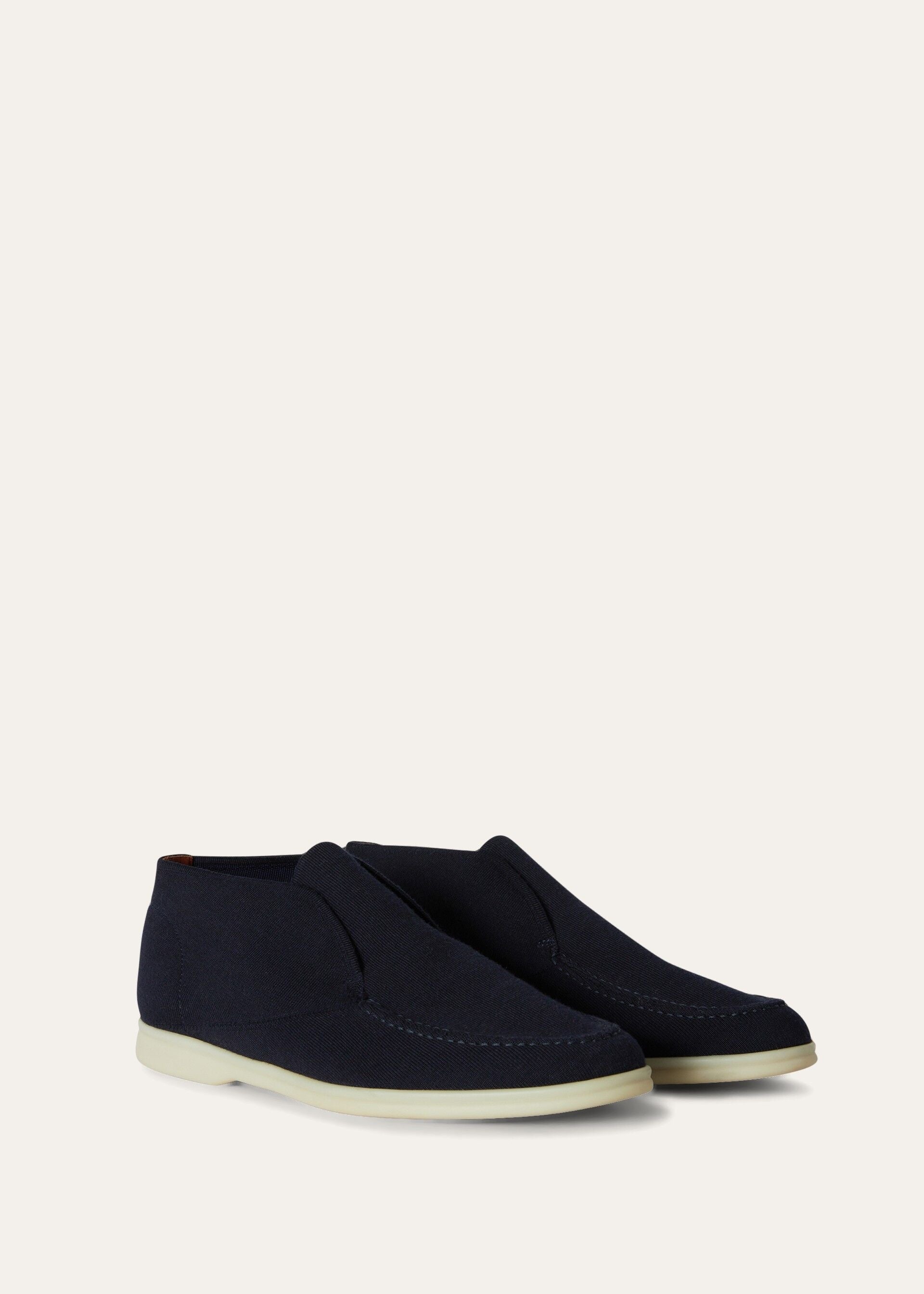Open Knitted Walk Ankle Boot - Navy Blue
