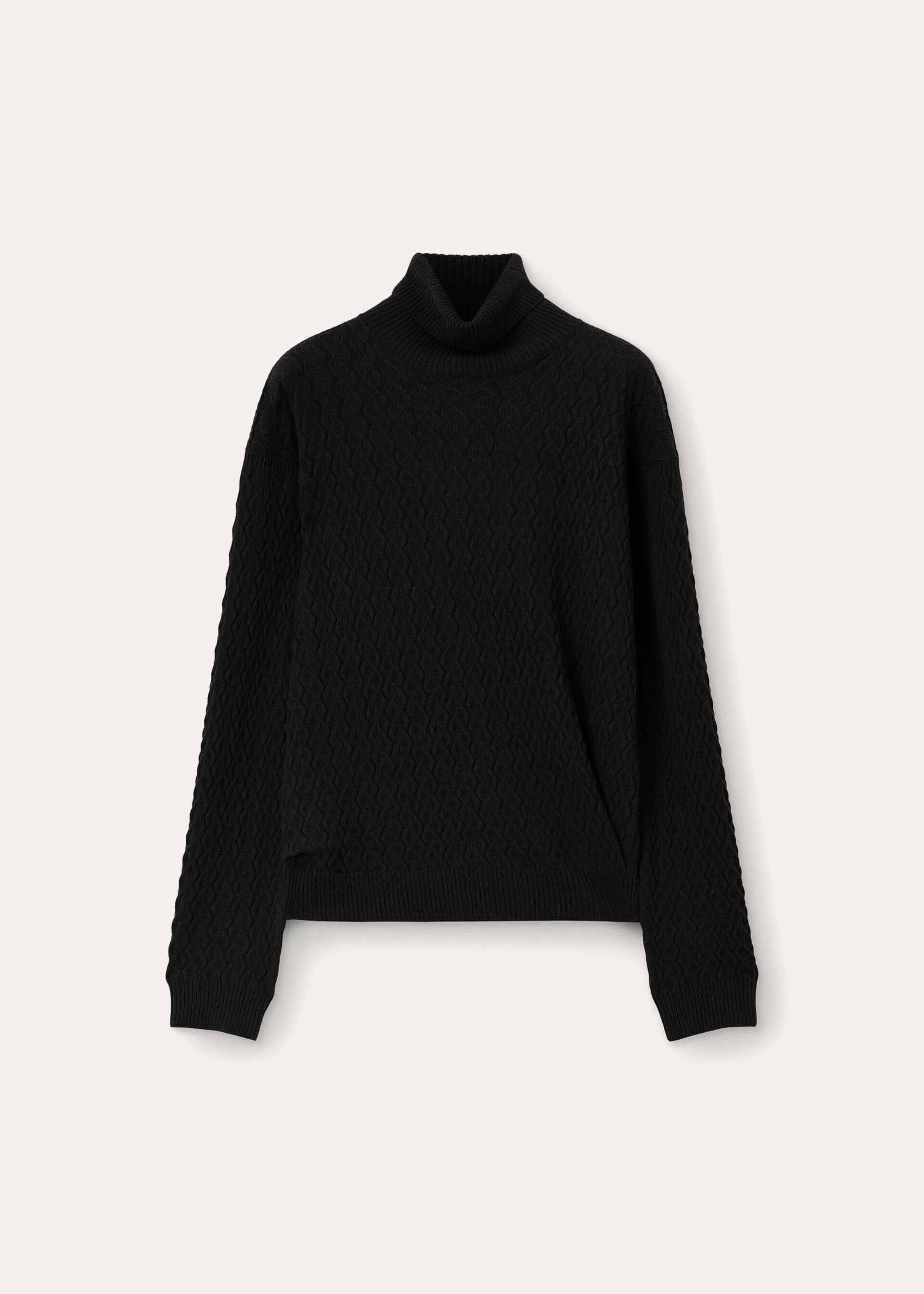 Micro Cables Turtleneck - Black