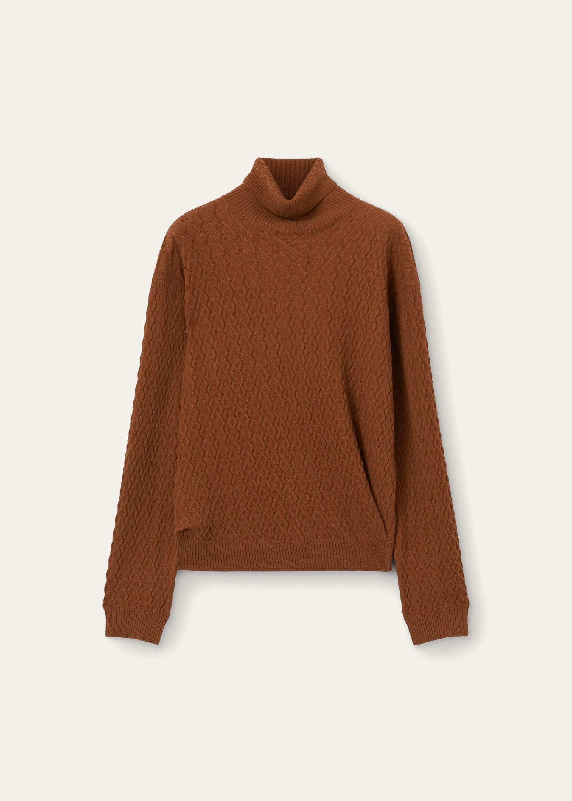 Micro Cables Turtleneck - Dark Vicuña