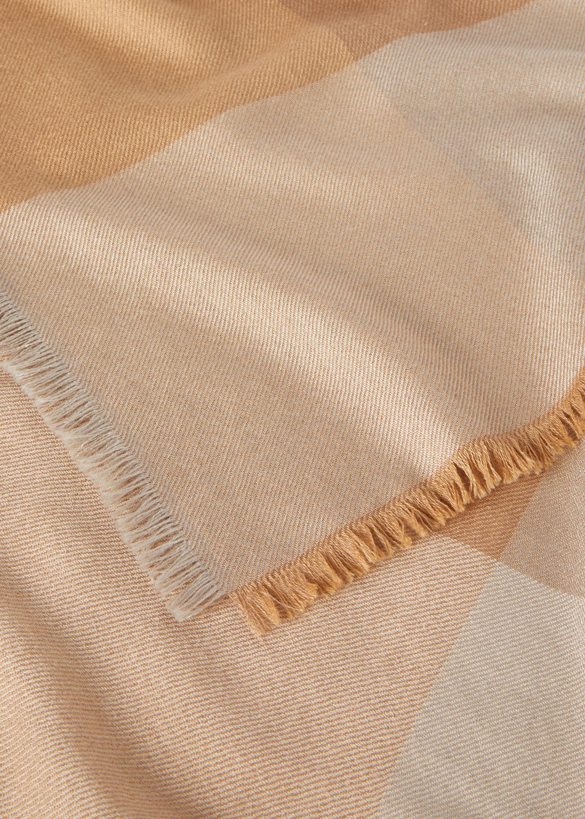 Quadrilatero del Silenzio Foulard 90x90 - Light Tan/Camel Ribbons
