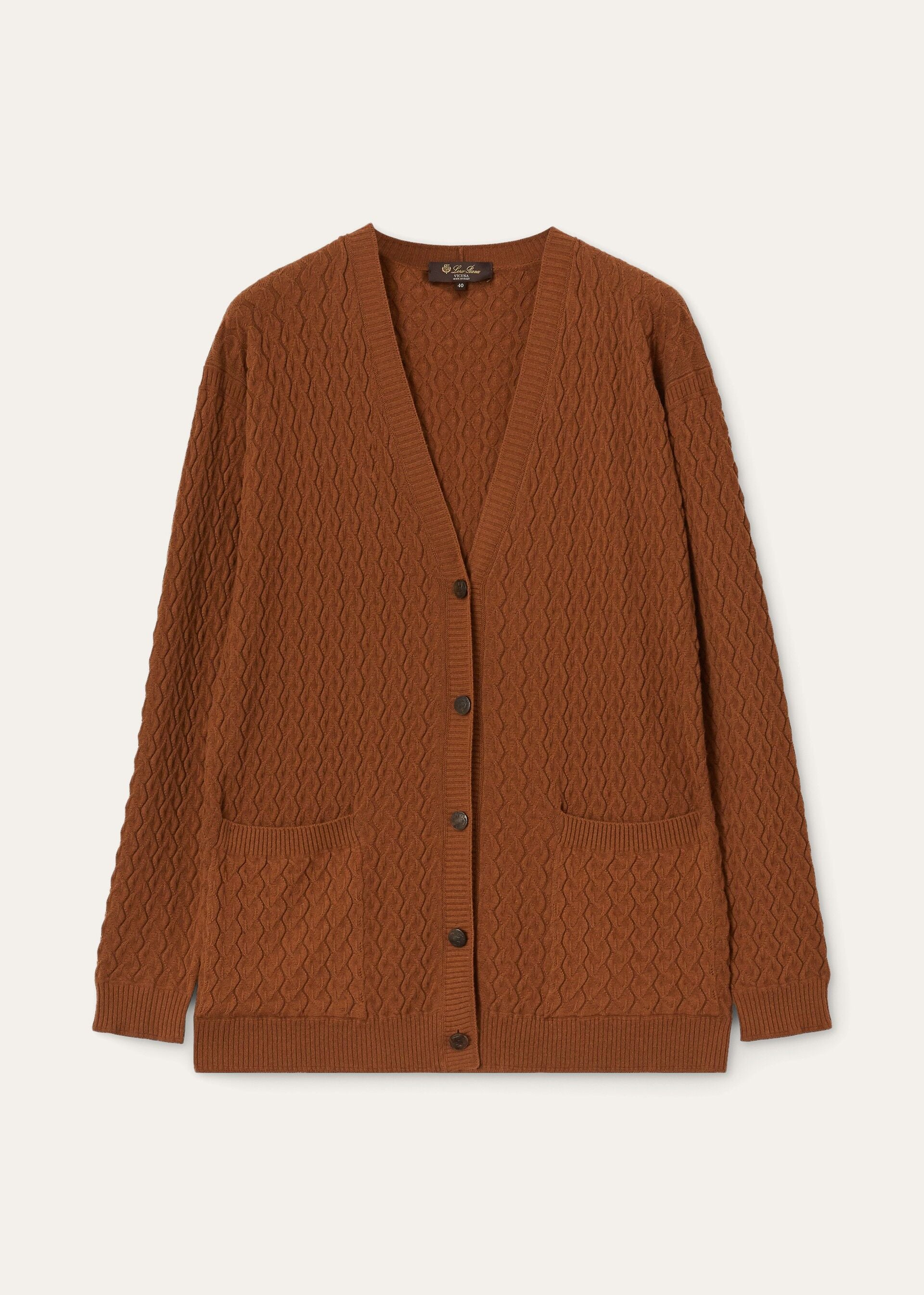 Micro Cables Cardigan - Dark Vicuña