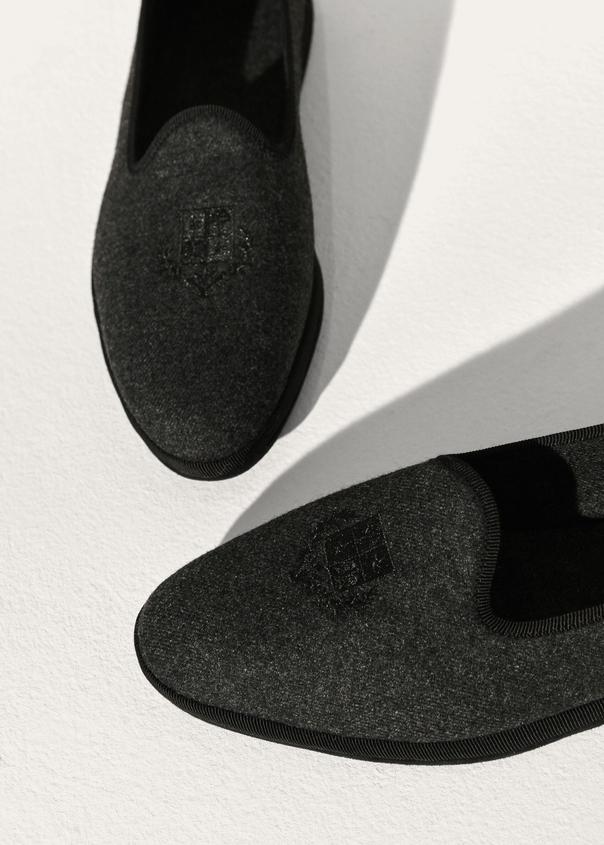 Venice Slippers - Dark Gray Melange