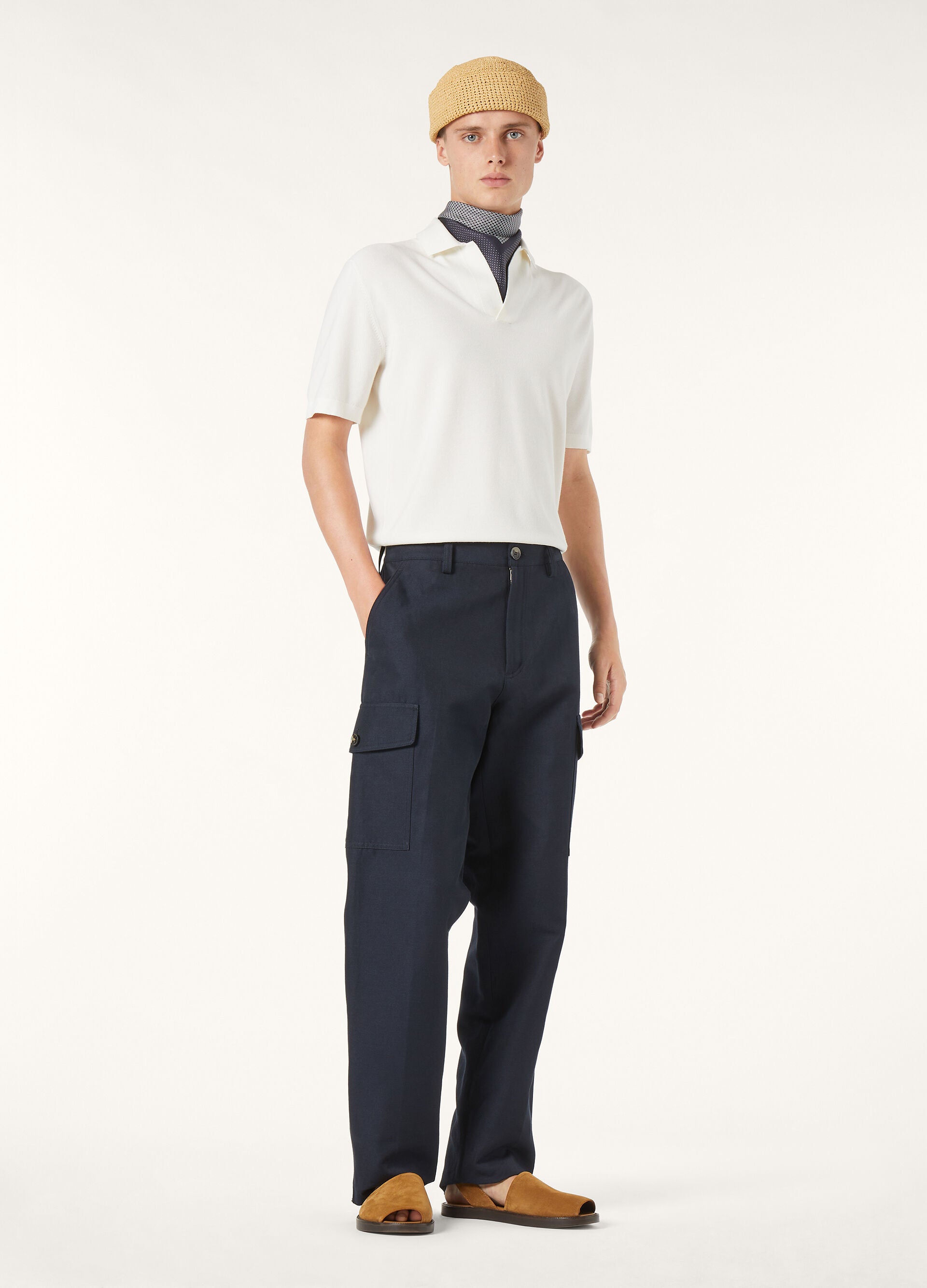 Buttonless Polo Shirt - White