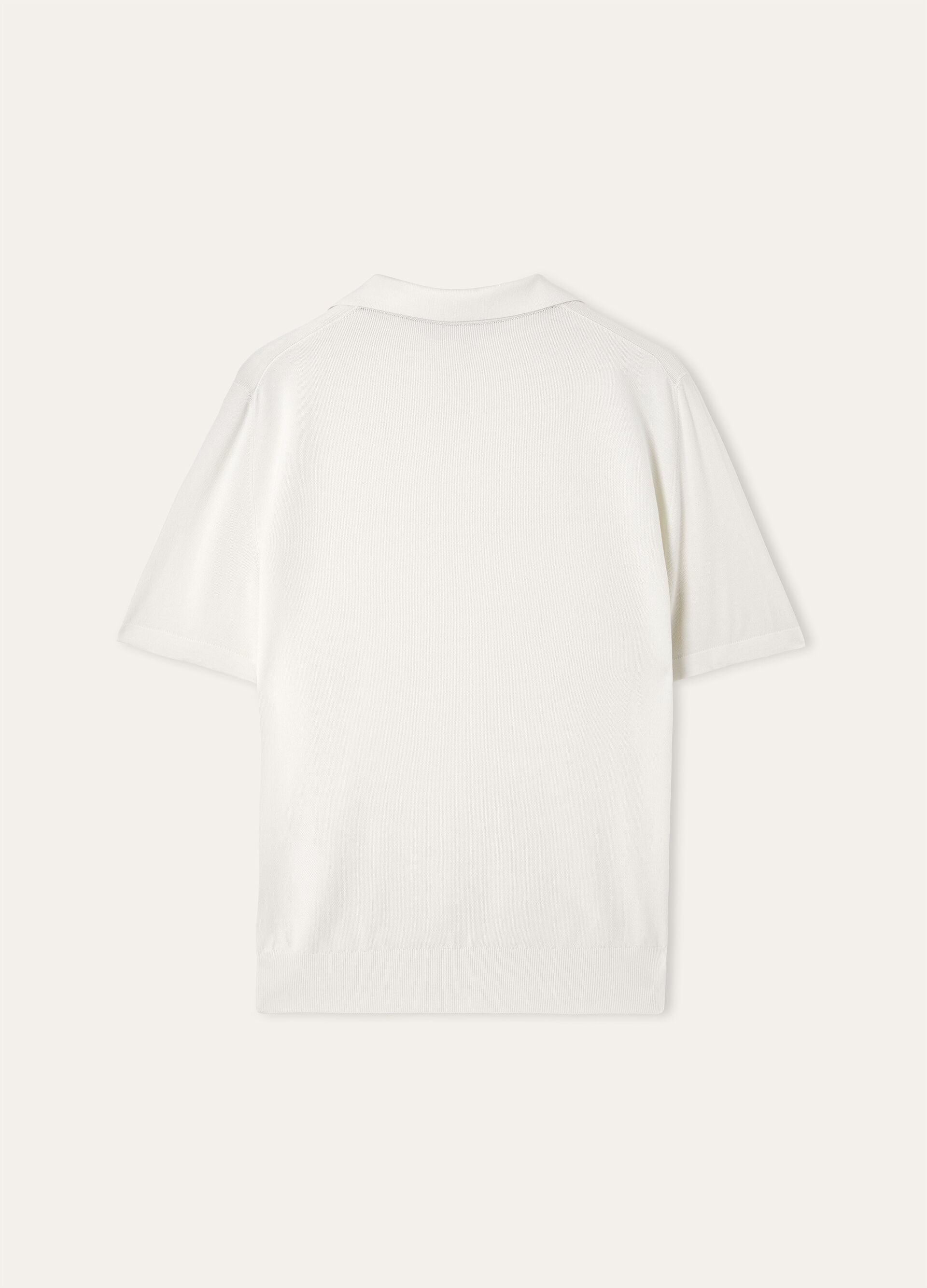 Buttonless Polo Shirt - White