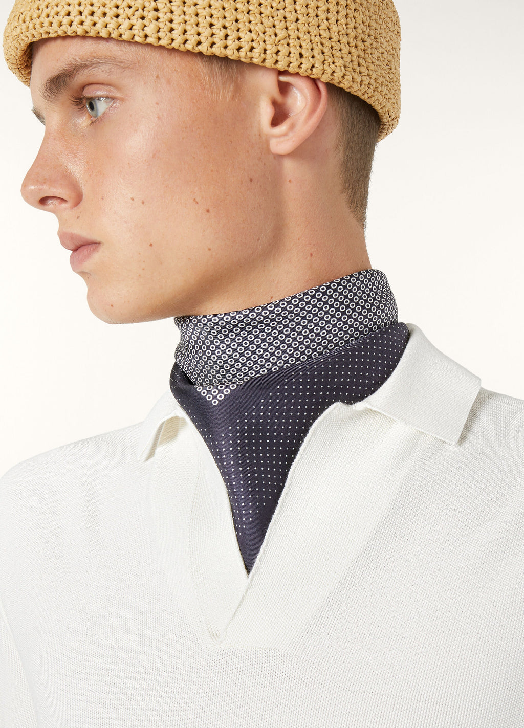 Buttonless Polo Shirt - White