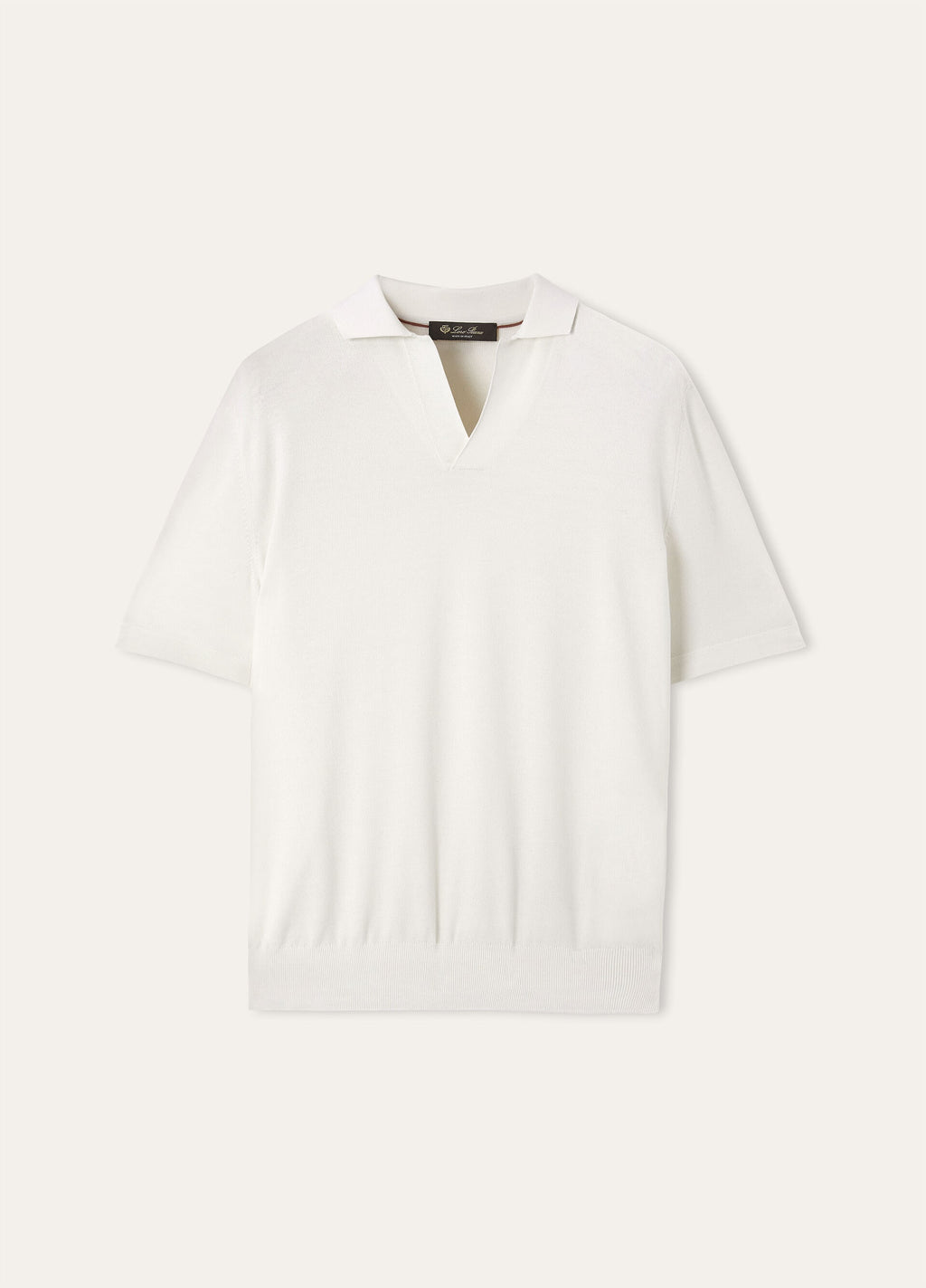 Buttonless Polo Shirt - White