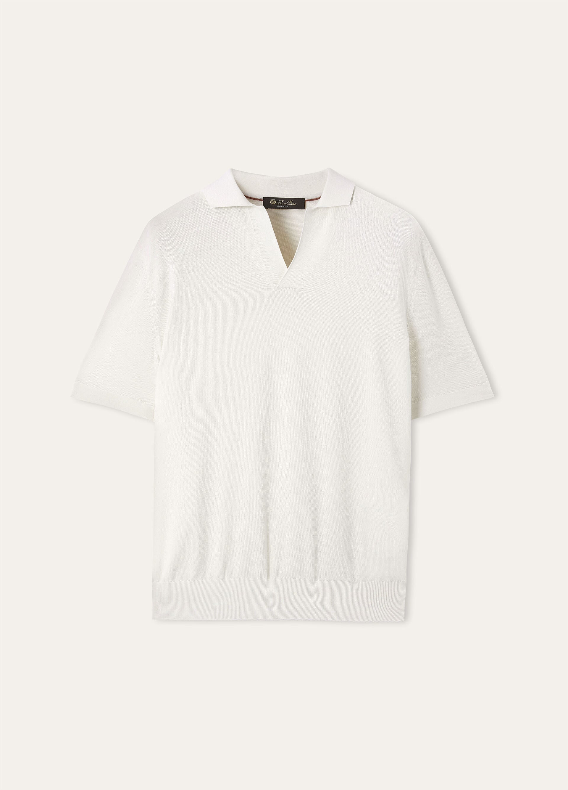 Buttonless Polo Shirt - White