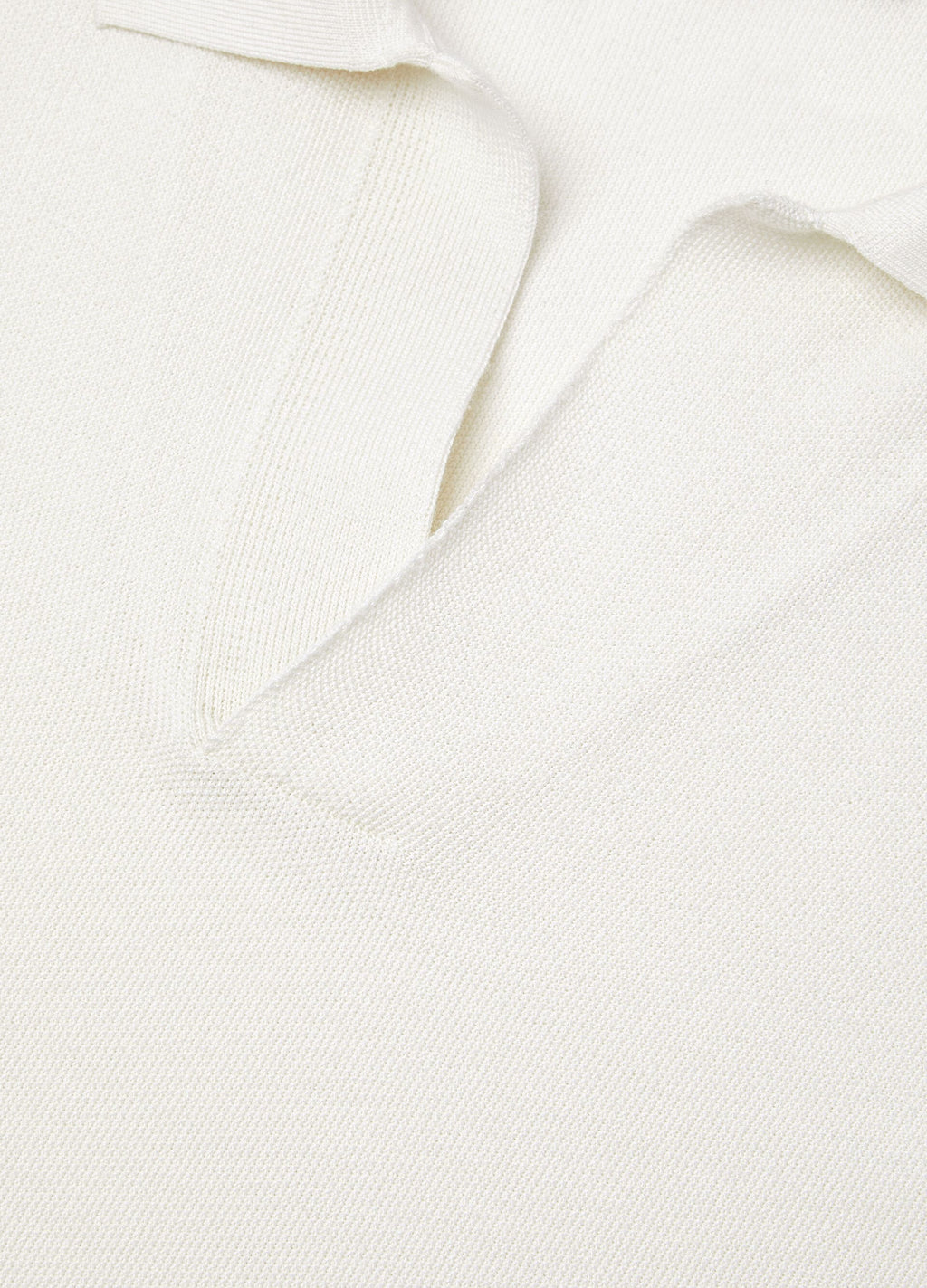 Buttonless Polo Shirt - White