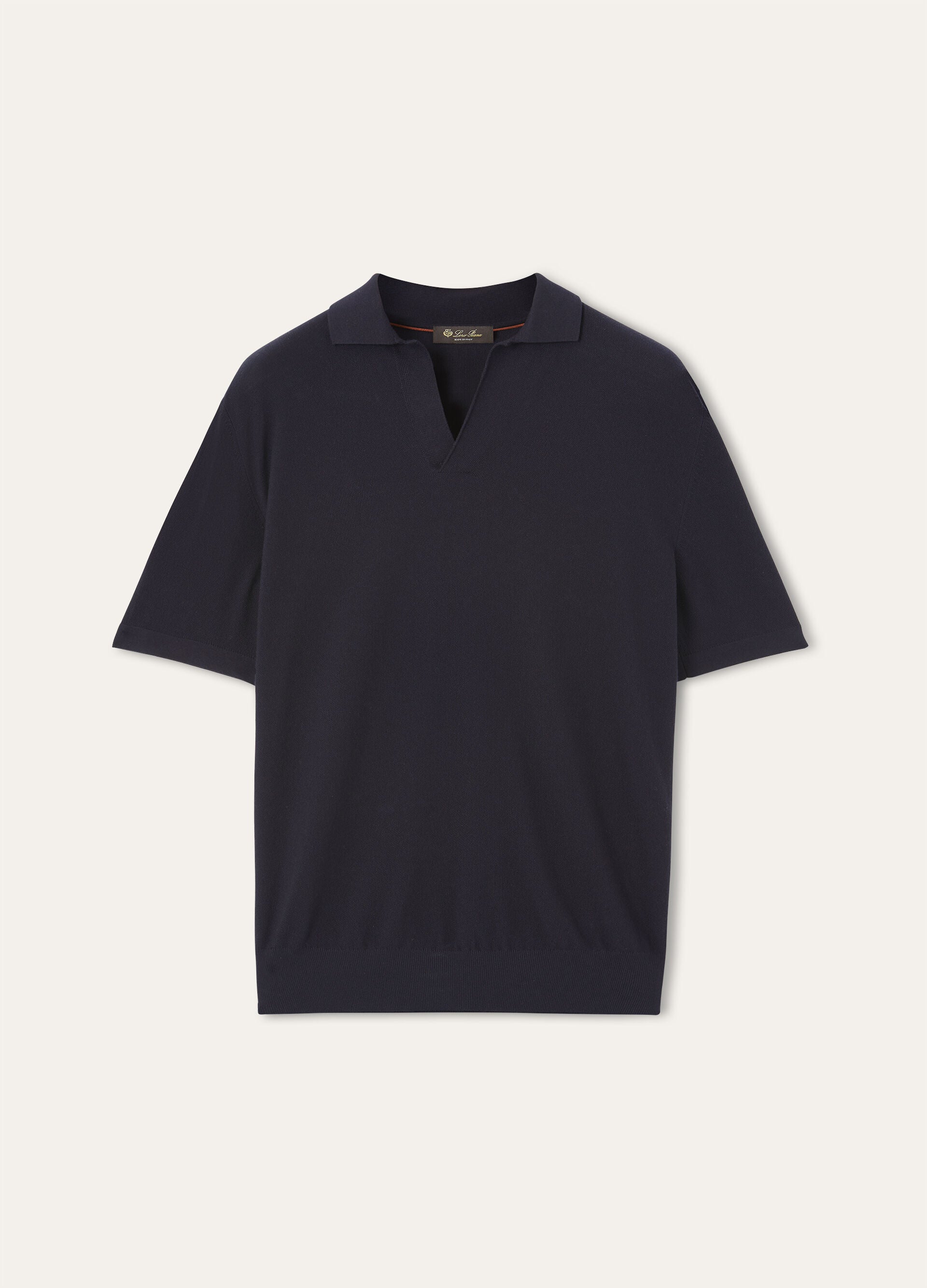 Buttonless Polo Shirt - Navy Blue